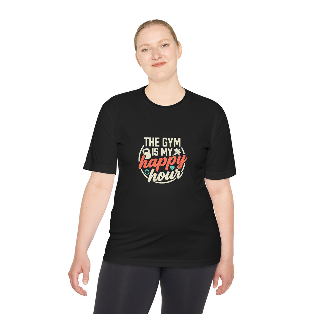 The Gym is My Happy Hour Unisex Moisture Wicking Tee