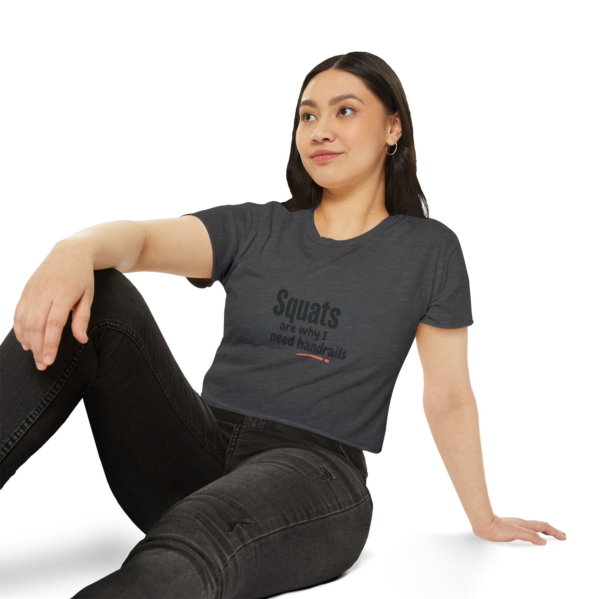 Squats are Why I Need Handrails Women's Festival Crop Top