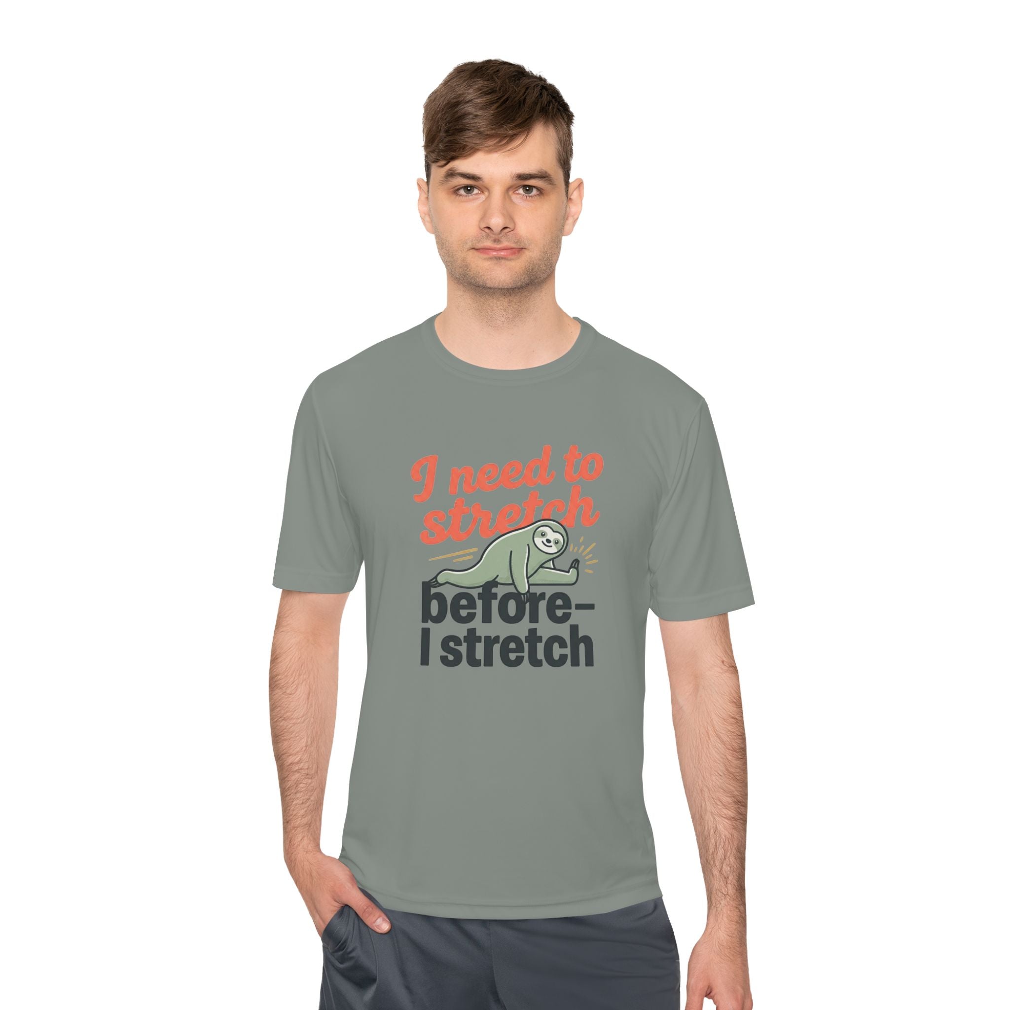 I Need to Stretch Before I Stretch Unisex Moisture Wicking Tee