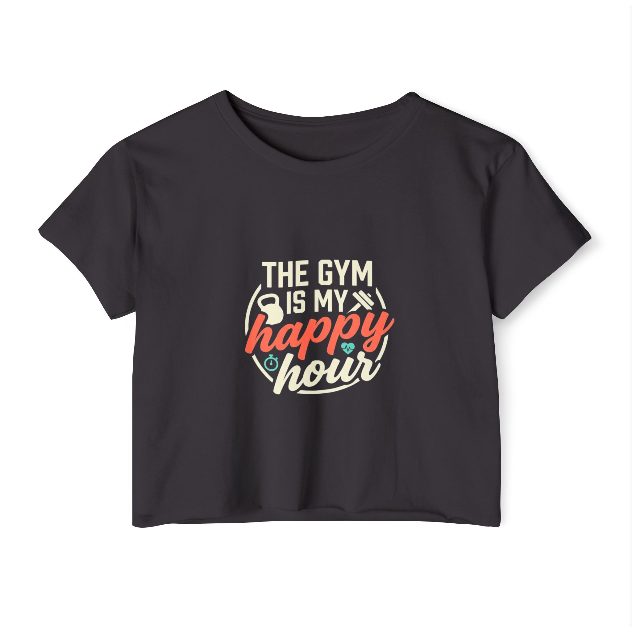 The Gym is My Happy Hour Women's Festival Crop Top