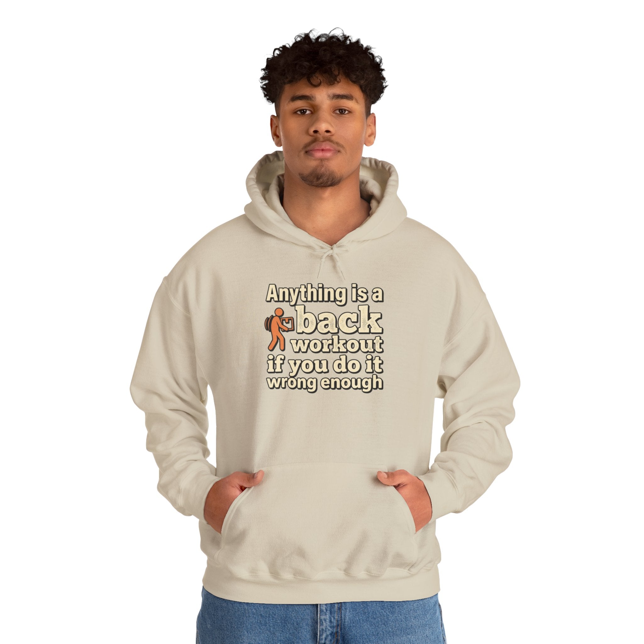 Anything is a Back Workout Unisex Heavy Blend™ Hooded Sweatshirt