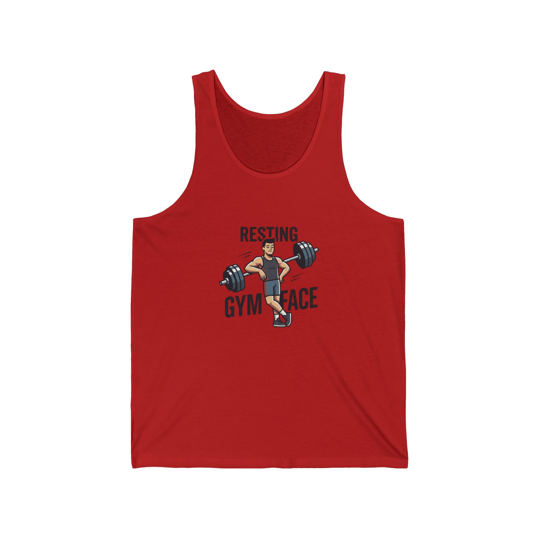 Resting Gym Face Unisex Jersey Tank