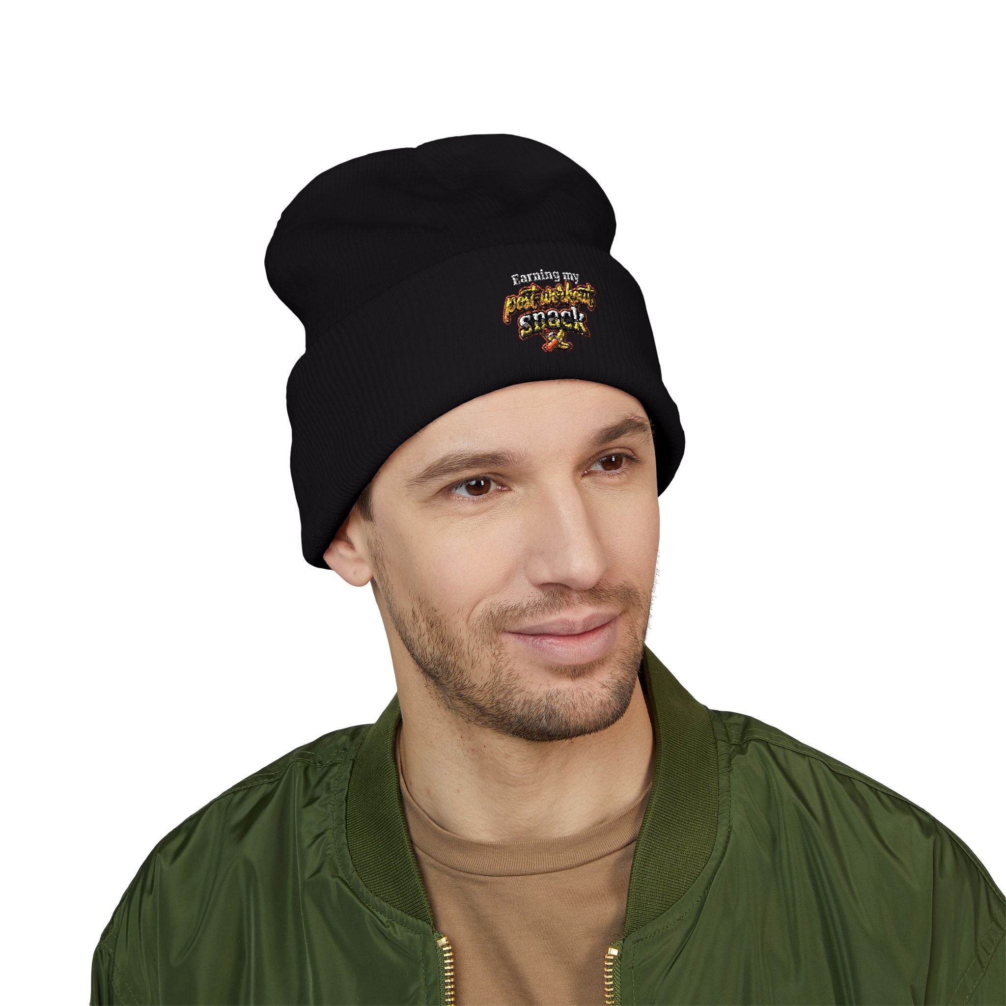 Earning My Post-Workout Snack Classic Cuffed Beanie (Embroidery)