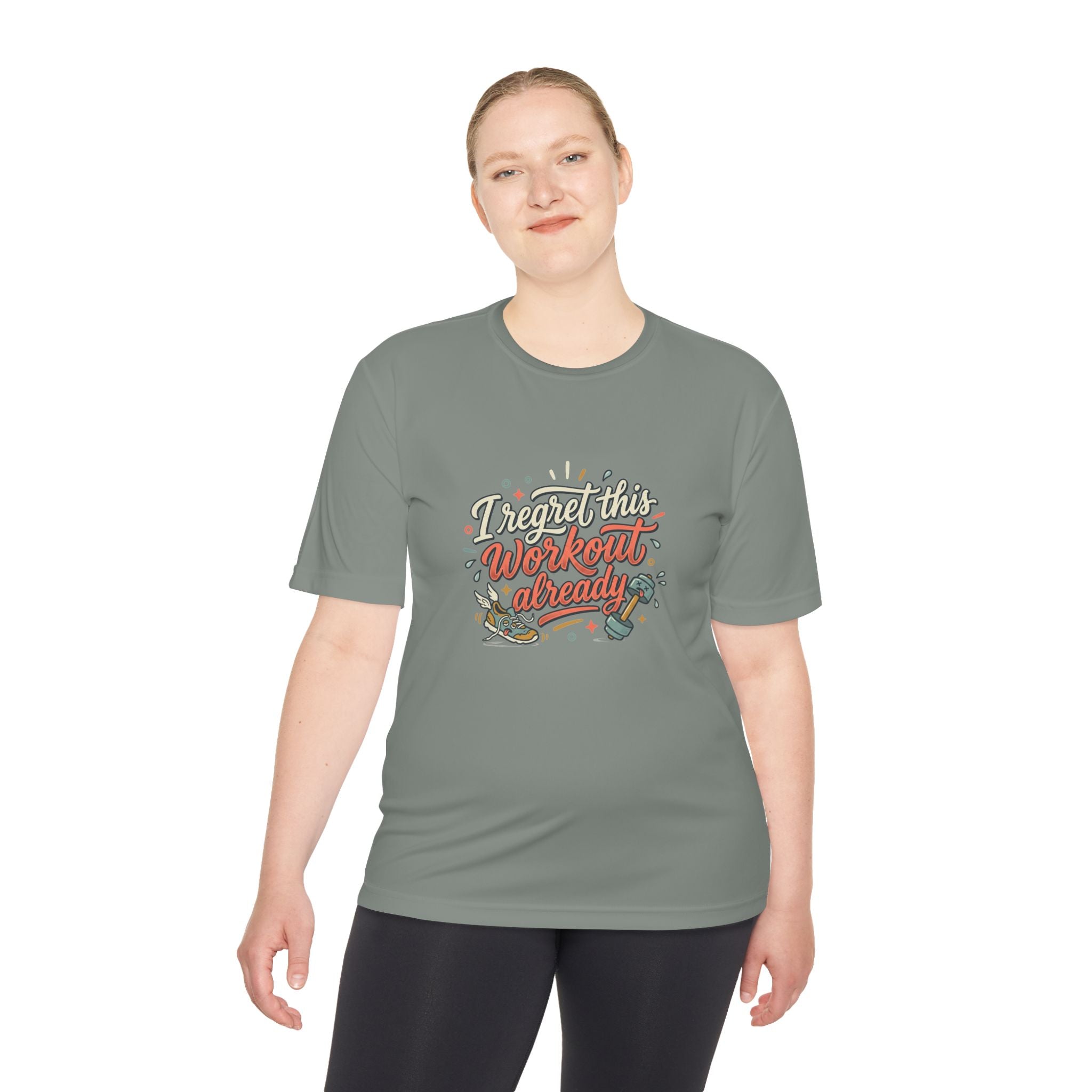 I Regret This Workout Already Unisex Moisture Wicking Tee