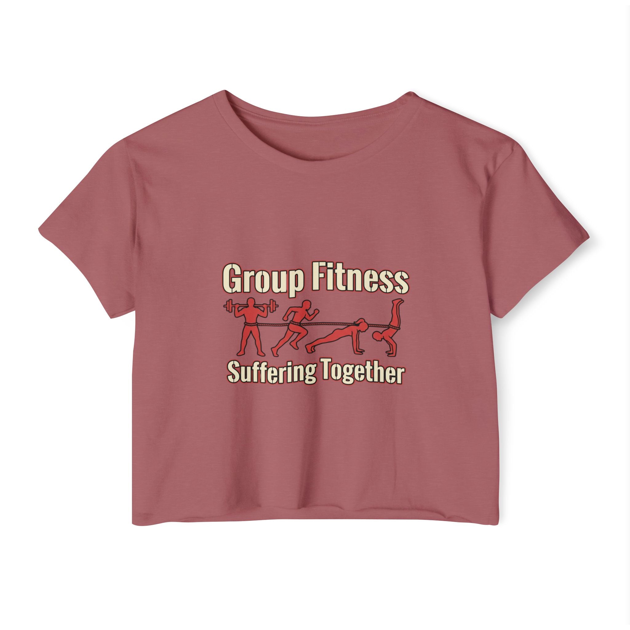Group Fitness Suffering Together Women's Festival Crop Top