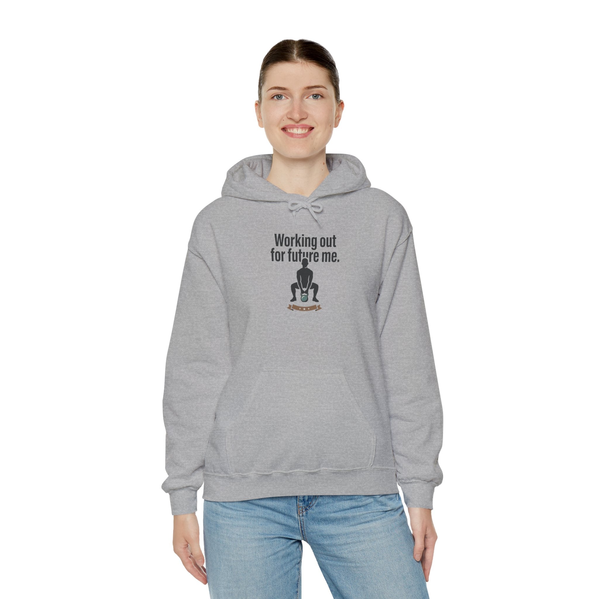 Working Out For Future Me Unisex Heavy Blend™ Hooded Sweatshirt
