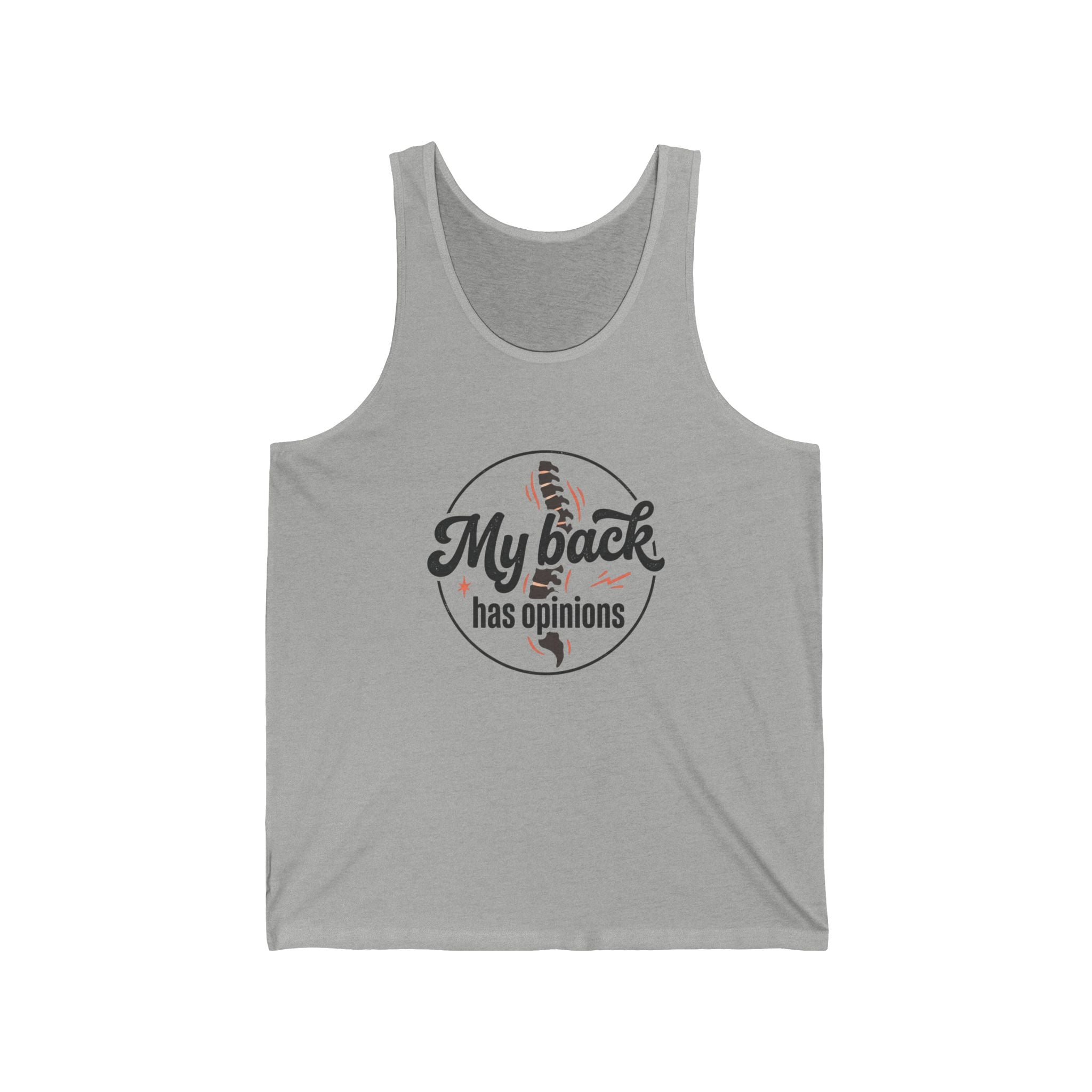 My Back Has Opinions Unisex Jersey Tank