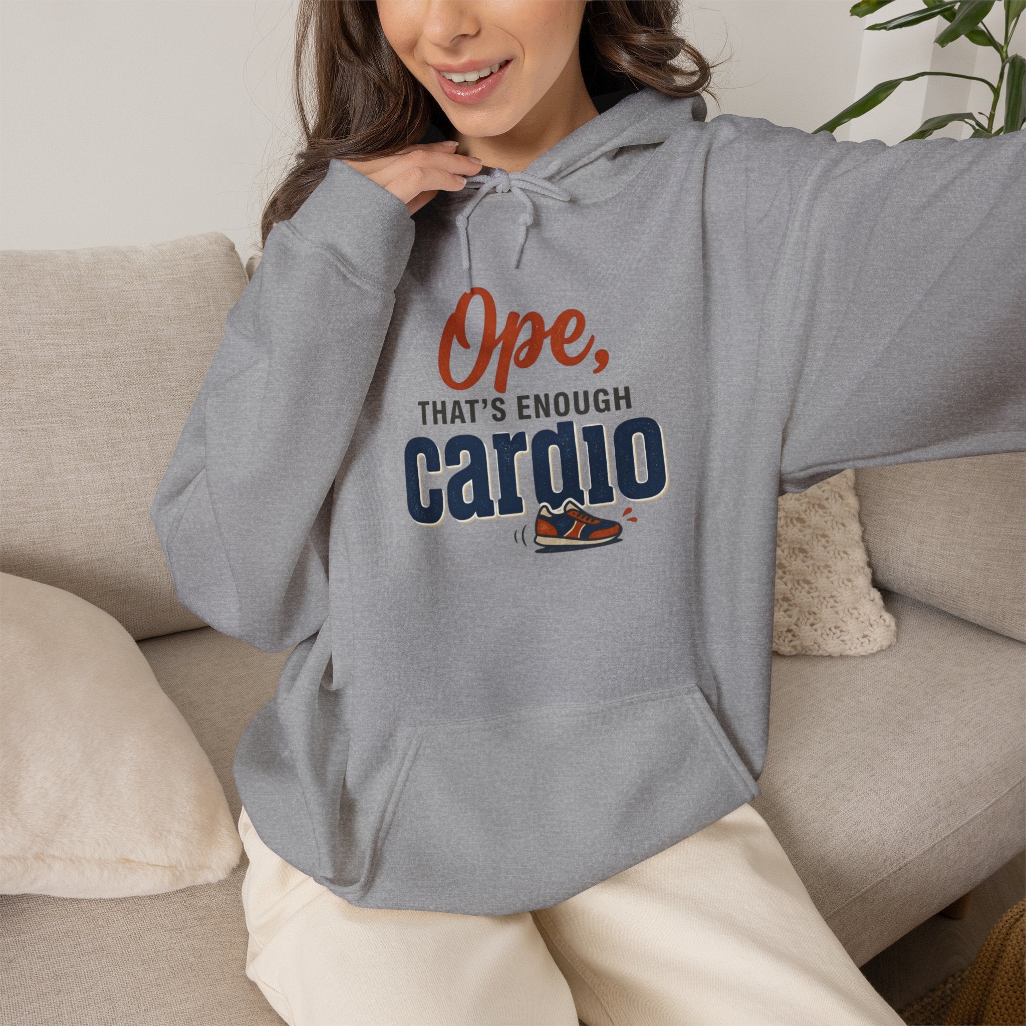 Ope, That's Enough Cardio Unisex Heavy Blend™ Hooded Sweatshirt