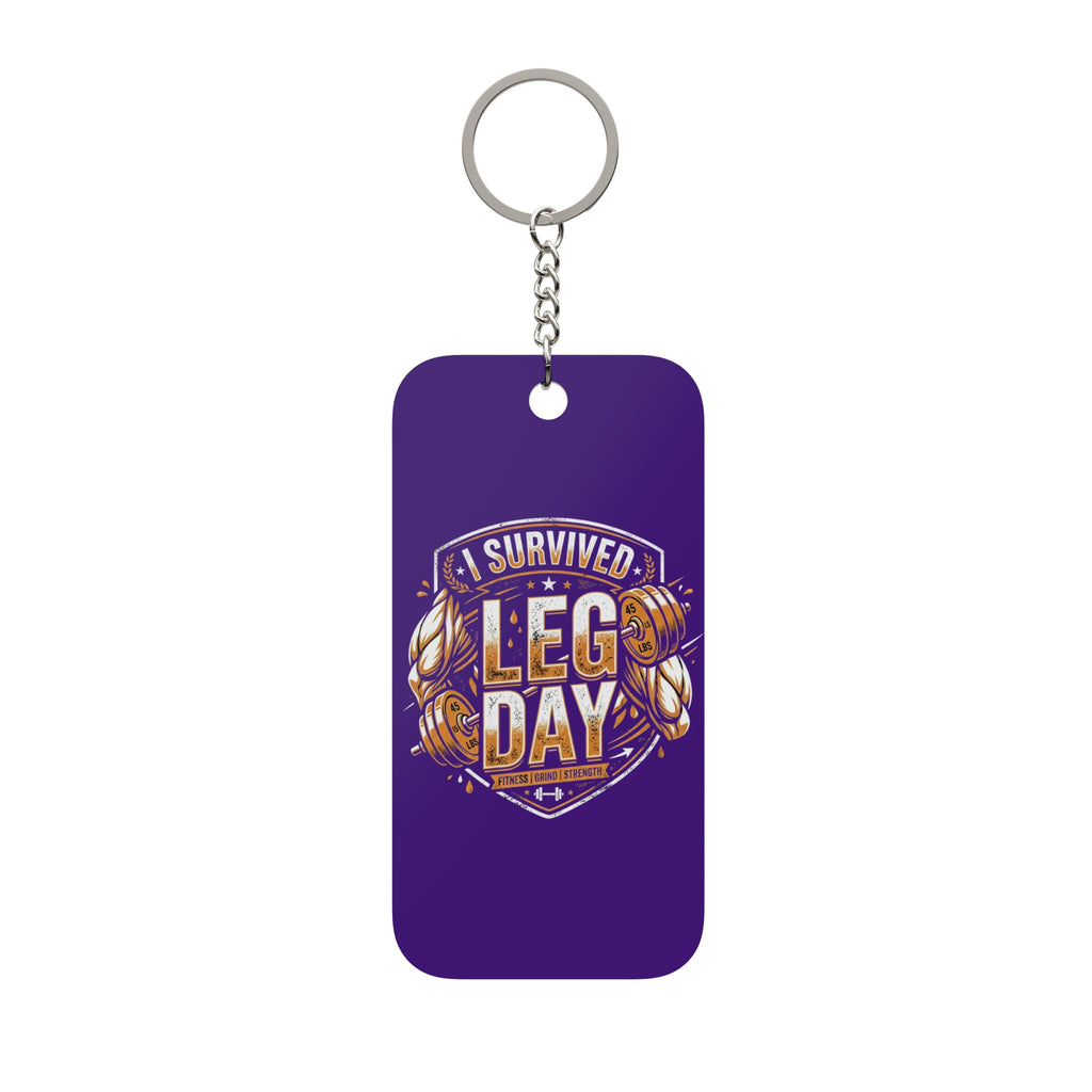 I Survived Leg Day Double-Sided Keychain Charm