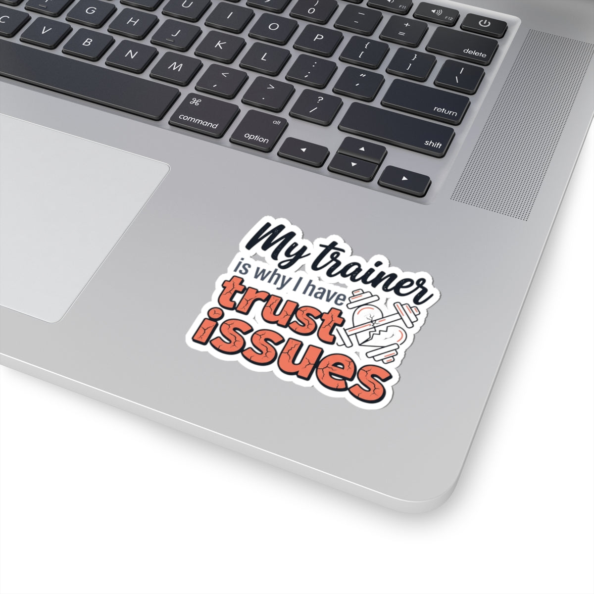My Trainer is Why I Have Trust Issues Kiss-Cut Stickers