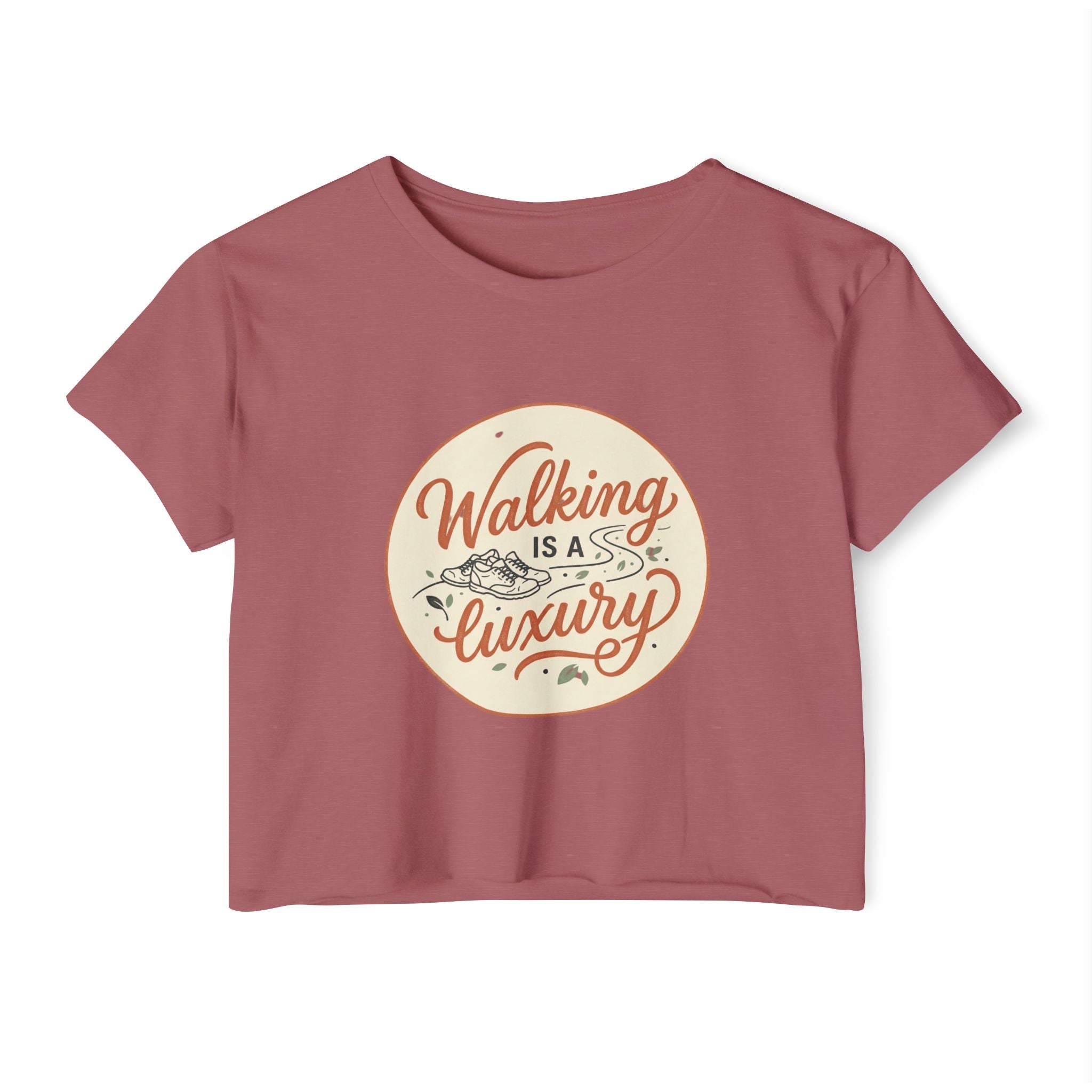 Walking is a Luxury Women's Festival Crop Top