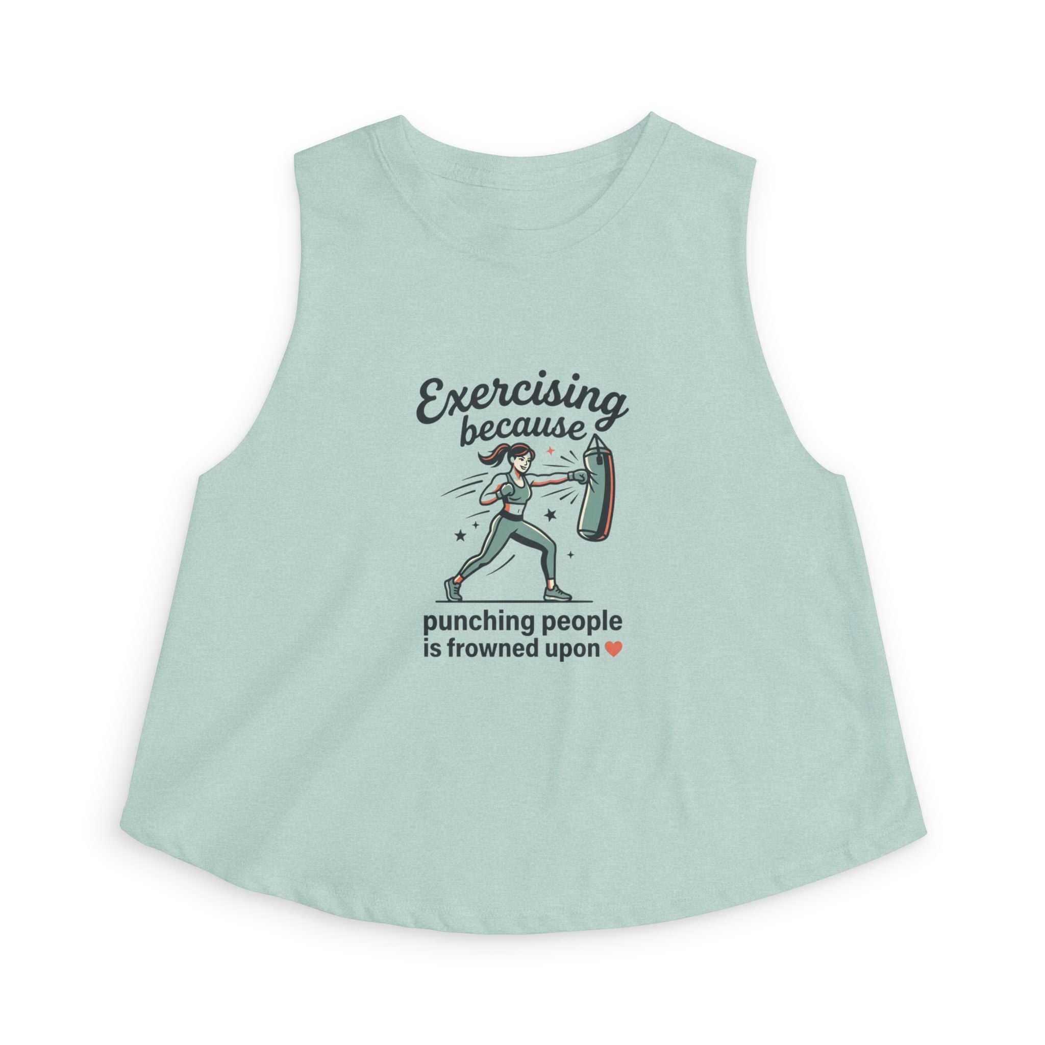 Exercising Because Punching People is Frowned Upon Women's Crop Top