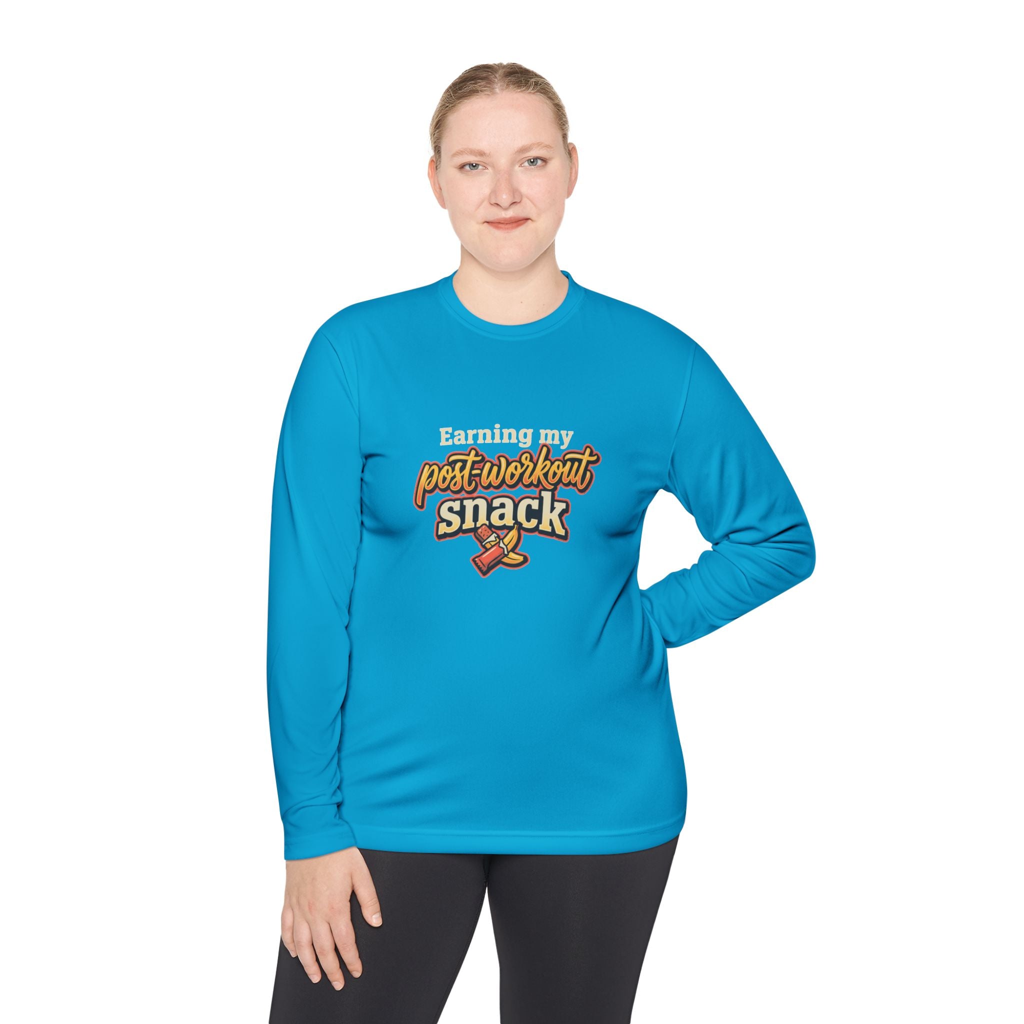 Earning My Post-Workout Snack Unisex Lightweight Long Sleeve Tee