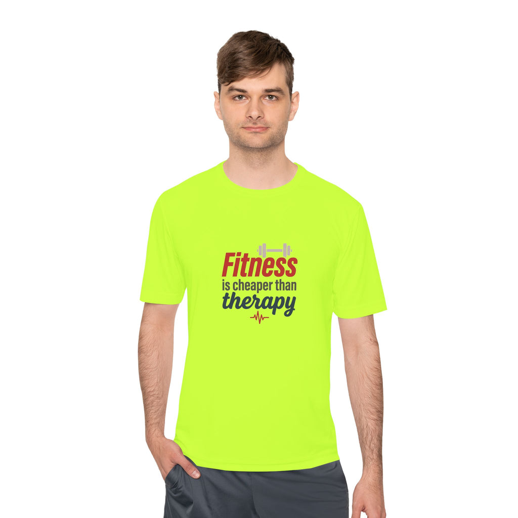 Fitness is Cheaper than Therapy Unisex Moisture Wicking Tee