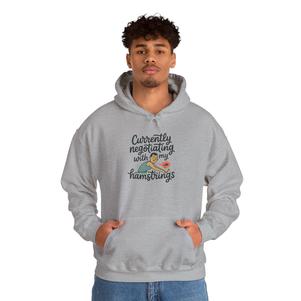 Currently Negotiating with my Hamstrings Unisex Heavy Blend™ Hooded Sweatshirt