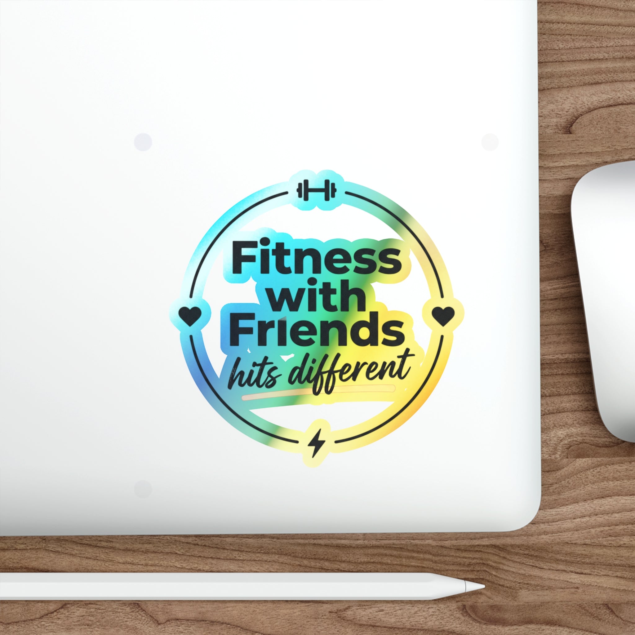 Fitness with Friends Holographic Die-cut Stickers