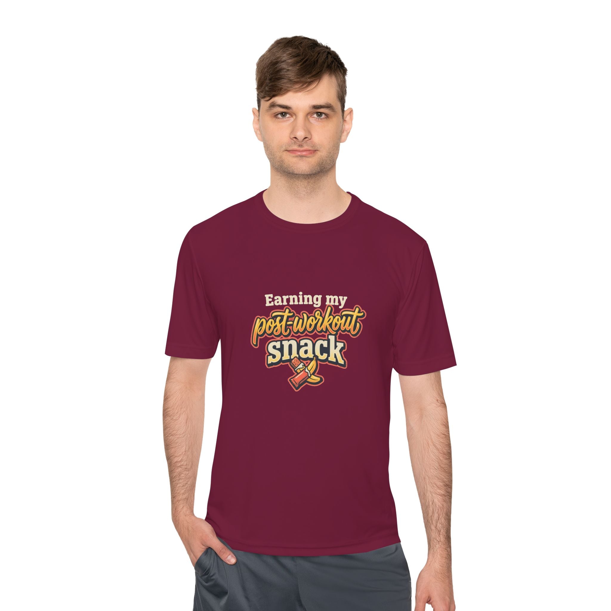 Earning My Post-Workout Snack Unisex Moisture Wicking Tee