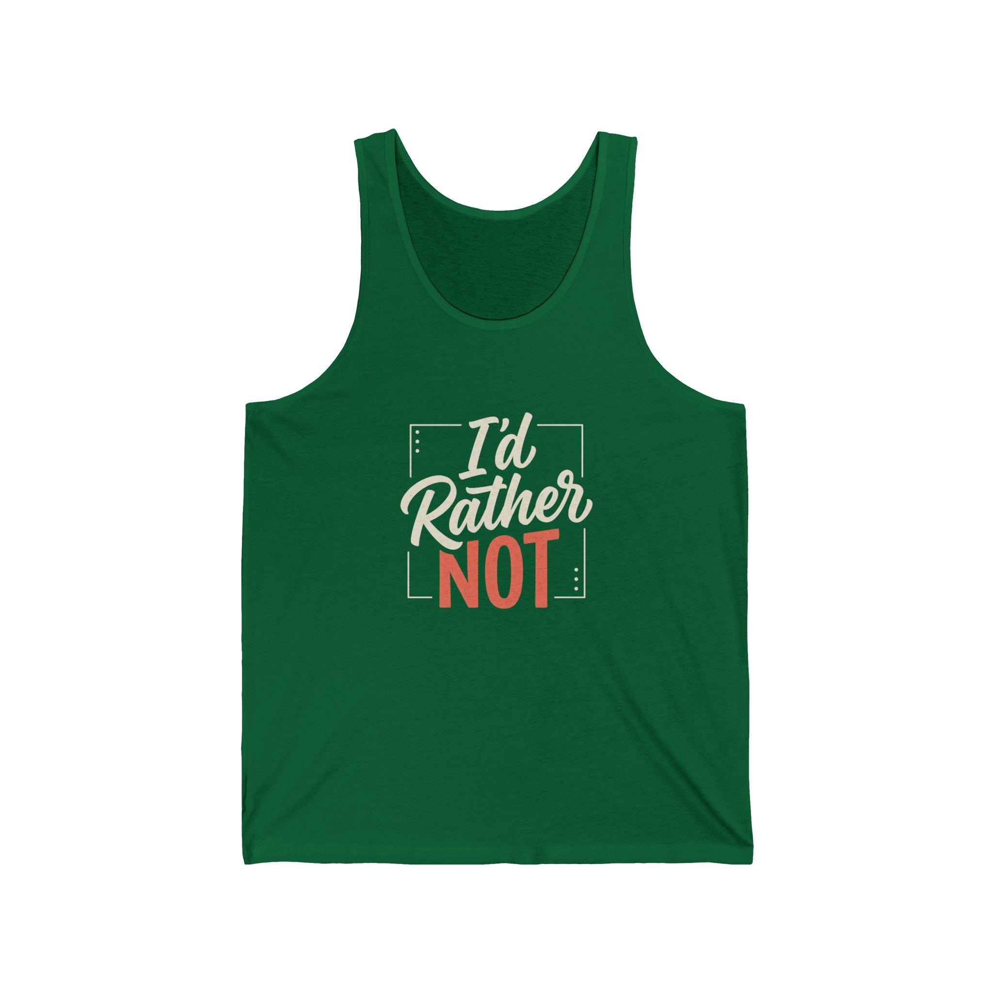 I'd Rather Not Unisex Jersey Tank