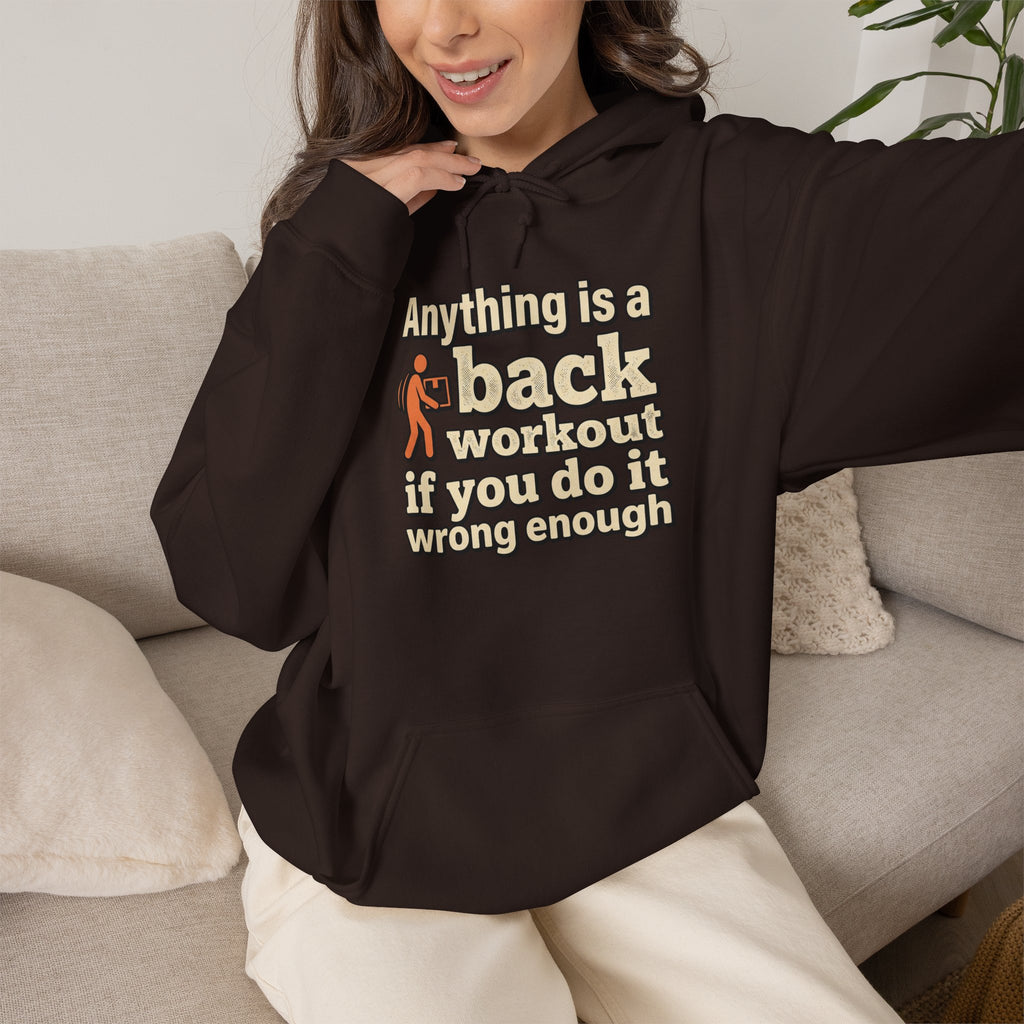 Anything is a Back Workout Unisex Heavy Blend™ Hooded Sweatshirt