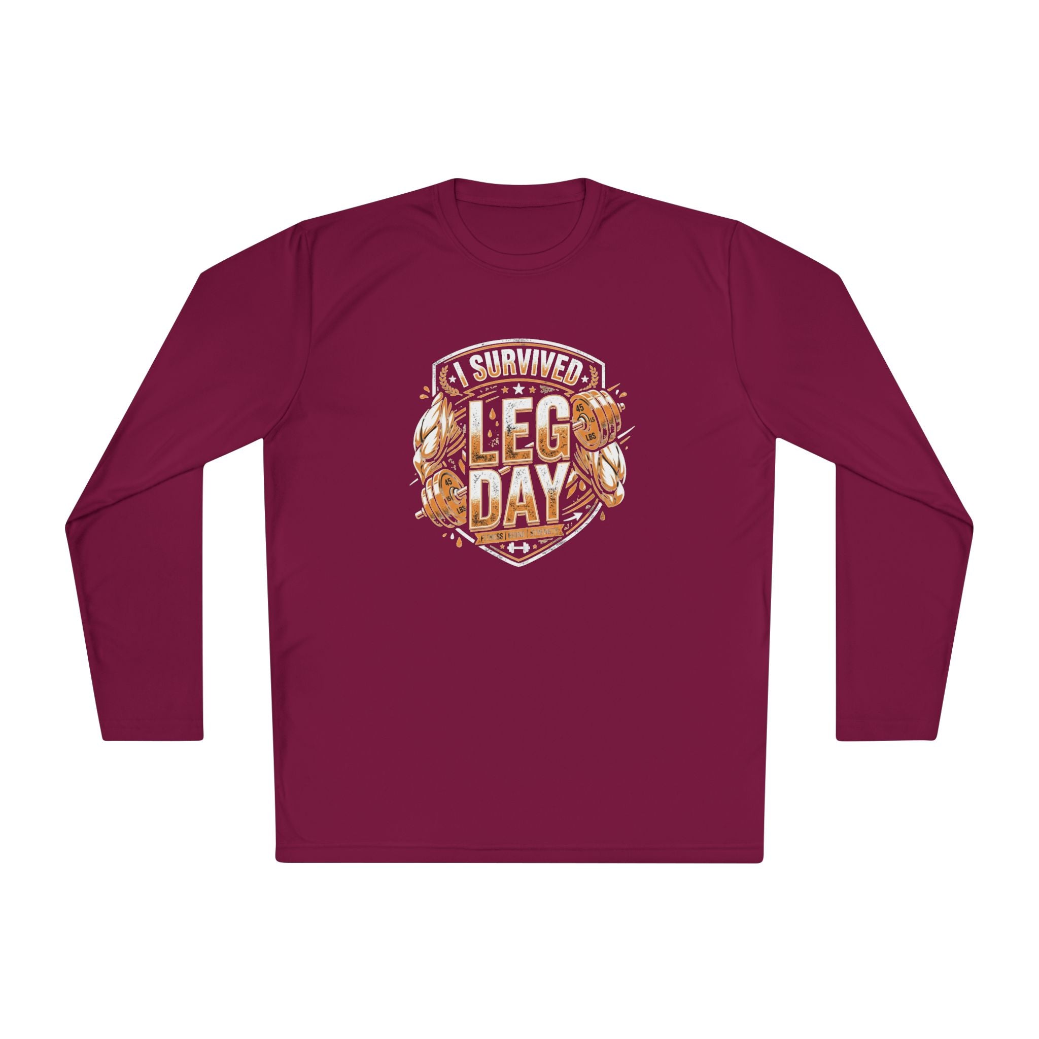 I Survived Leg Day Unisex Lightweight Long Sleeve Tee