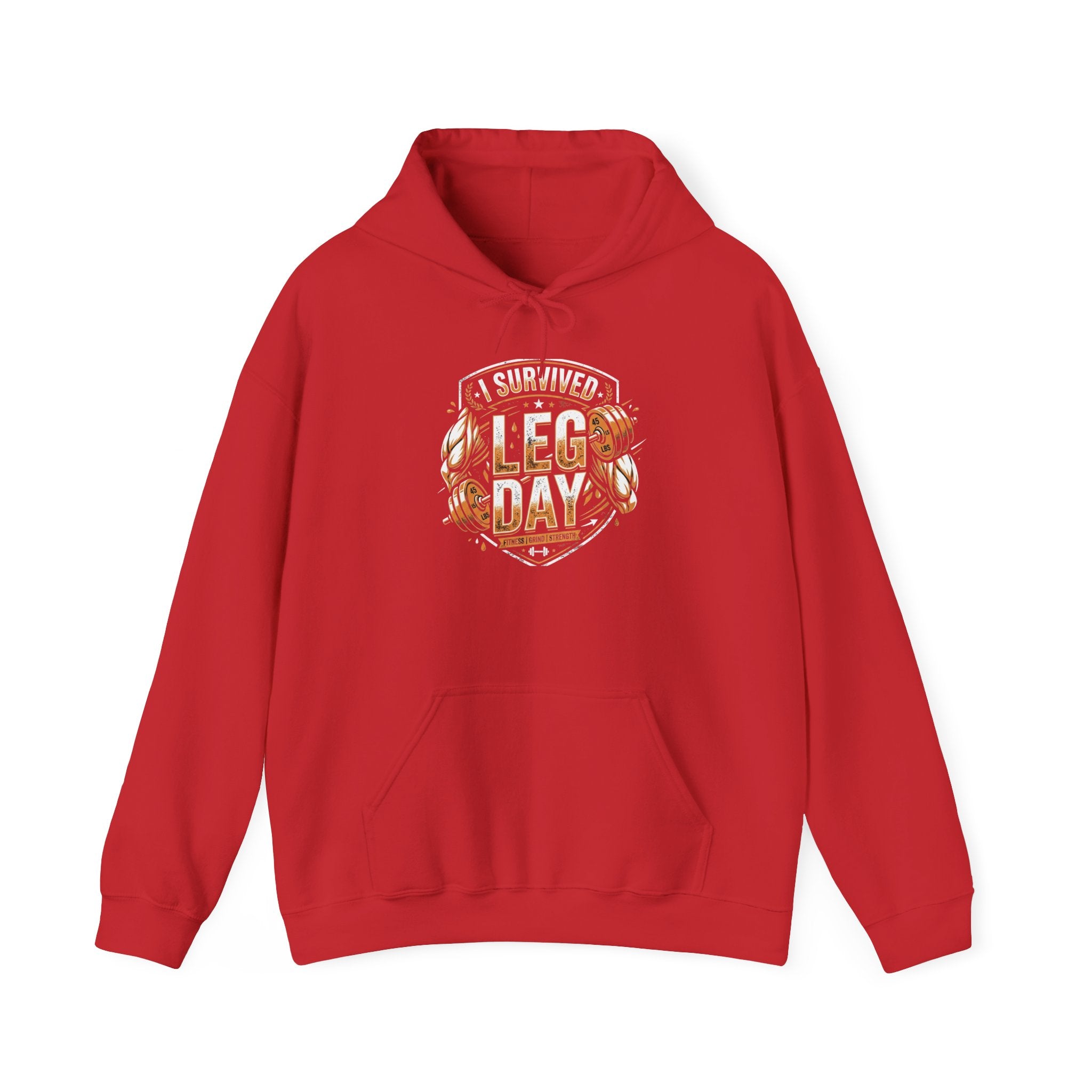 I Survived Leg Day Unisex Heavy Blend™ Hooded Sweatshirt