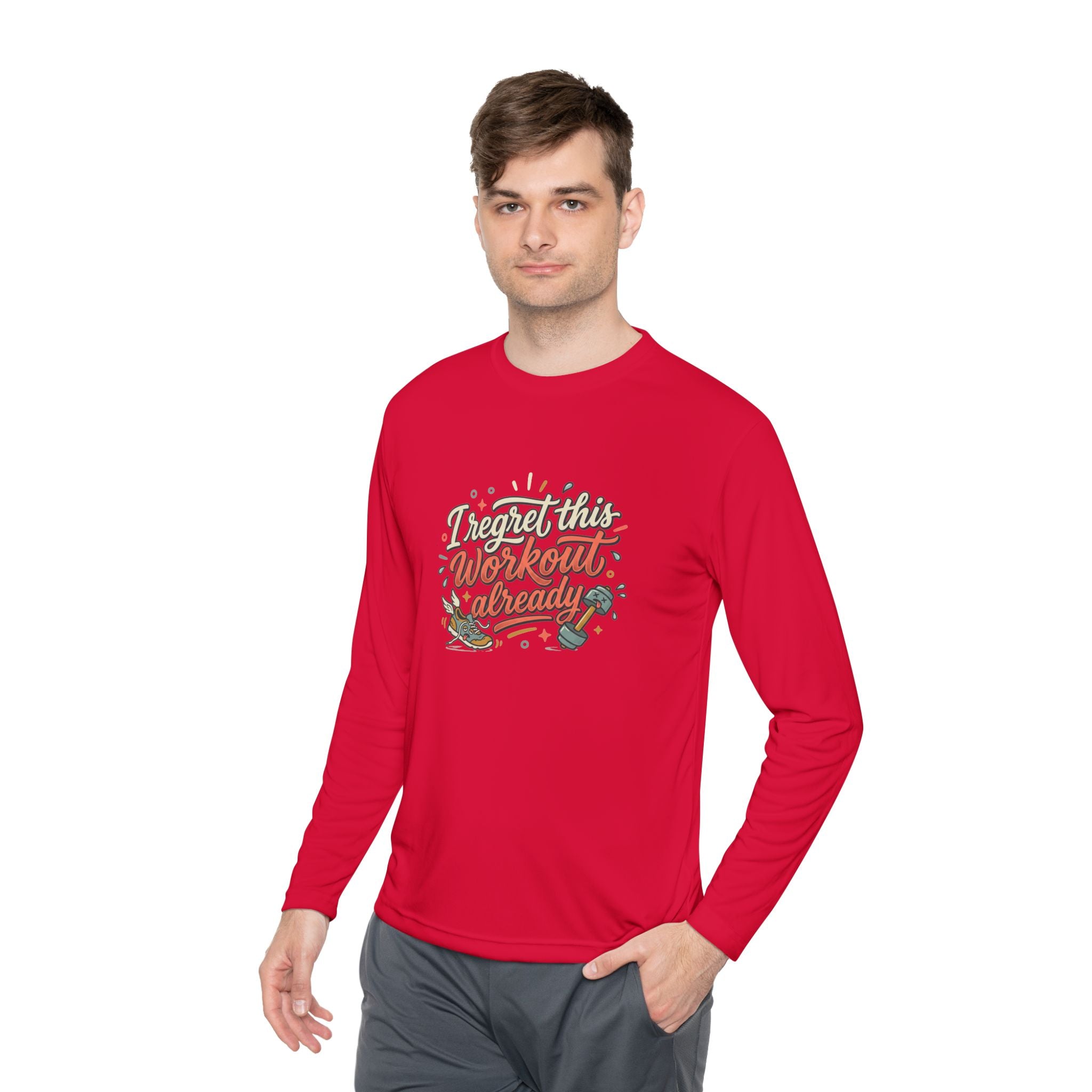 I Regret This Workout Already Unisex Lightweight Long Sleeve Tee