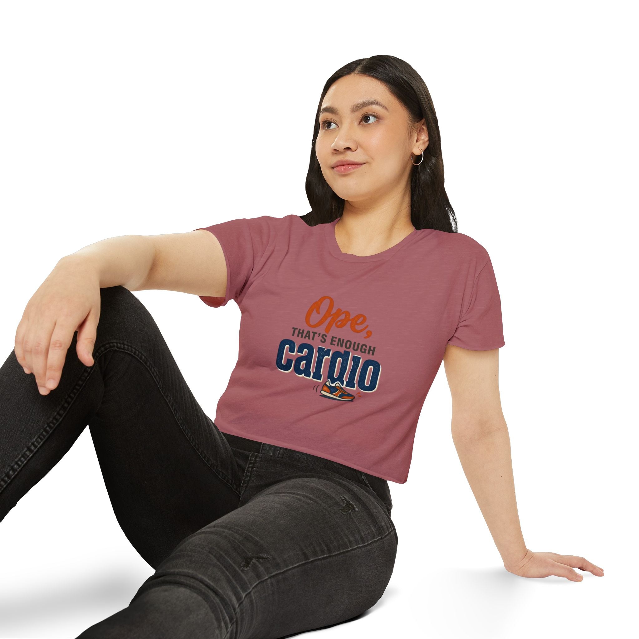 Ope, That's Enough Cardio Women's Festival Crop Top