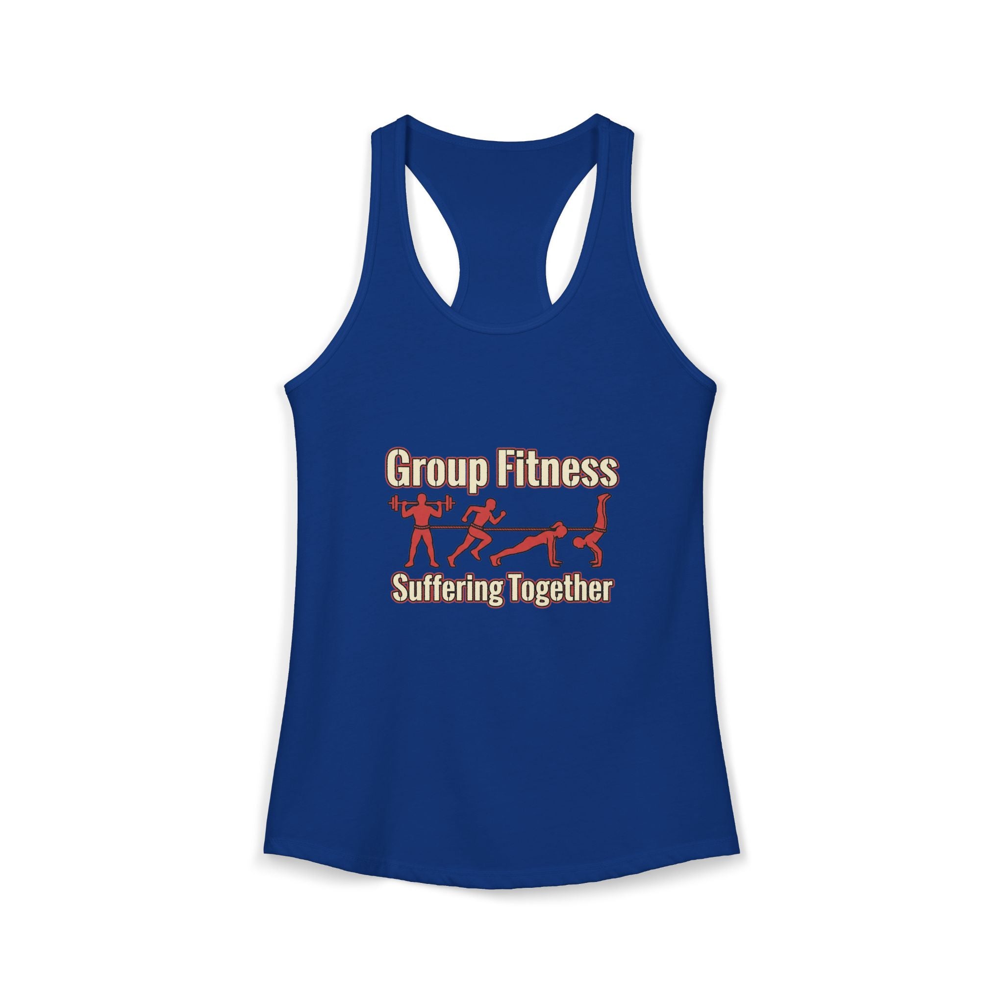 Group Fitness Suffering Together Women's Ideal Racerback Tank