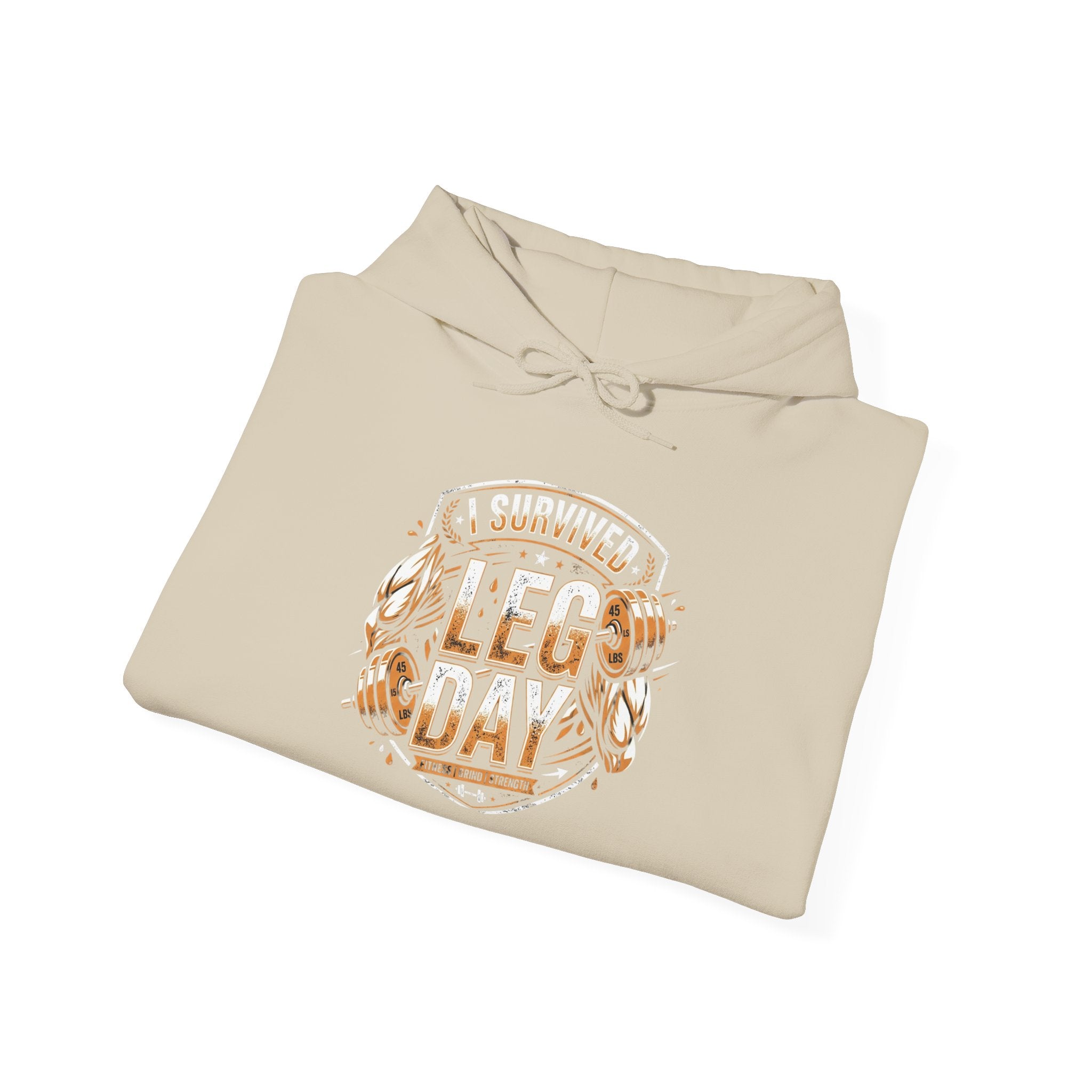 I Survived Leg Day Unisex Heavy Blend™ Hooded Sweatshirt