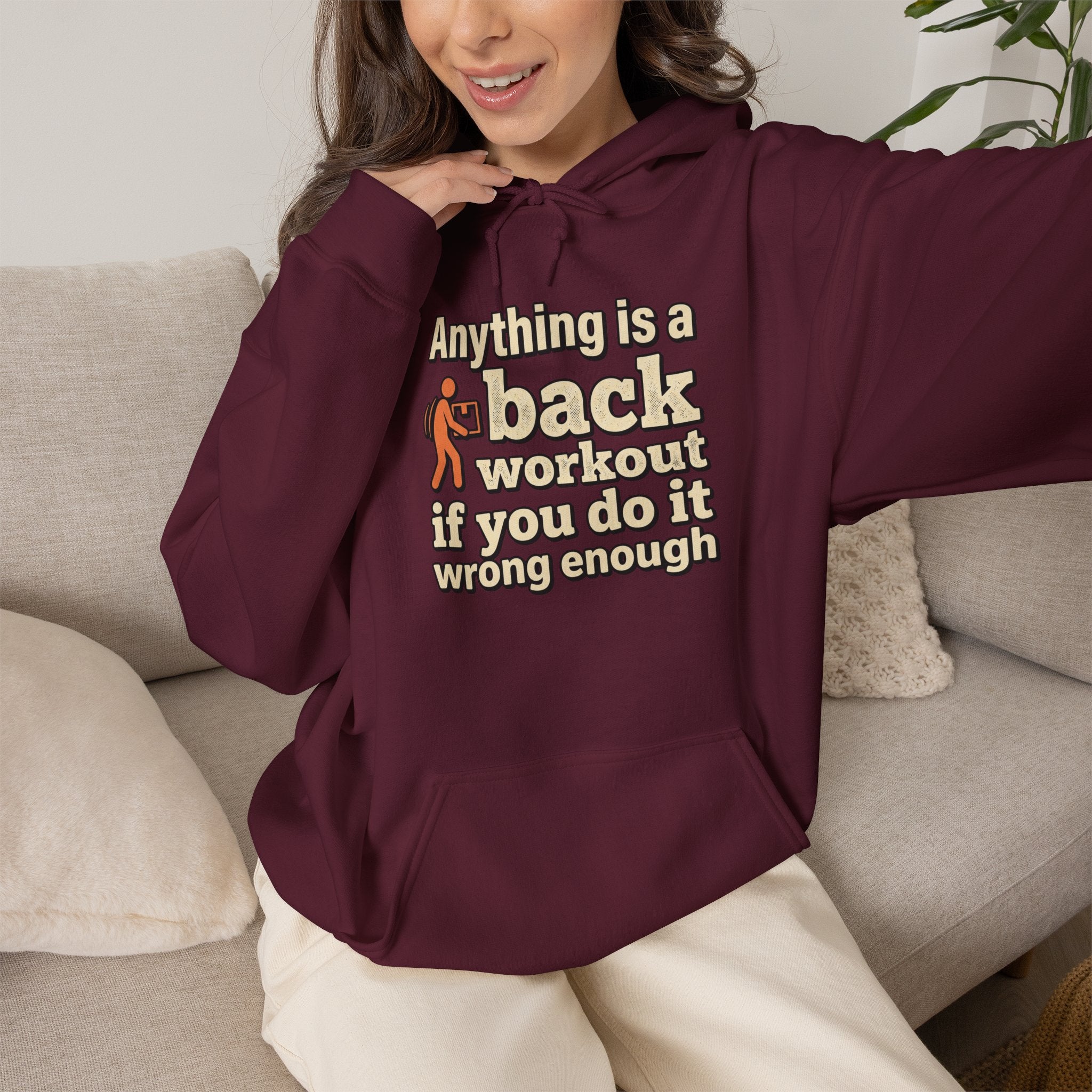 Anything is a Back Workout Unisex Heavy Blend™ Hooded Sweatshirt