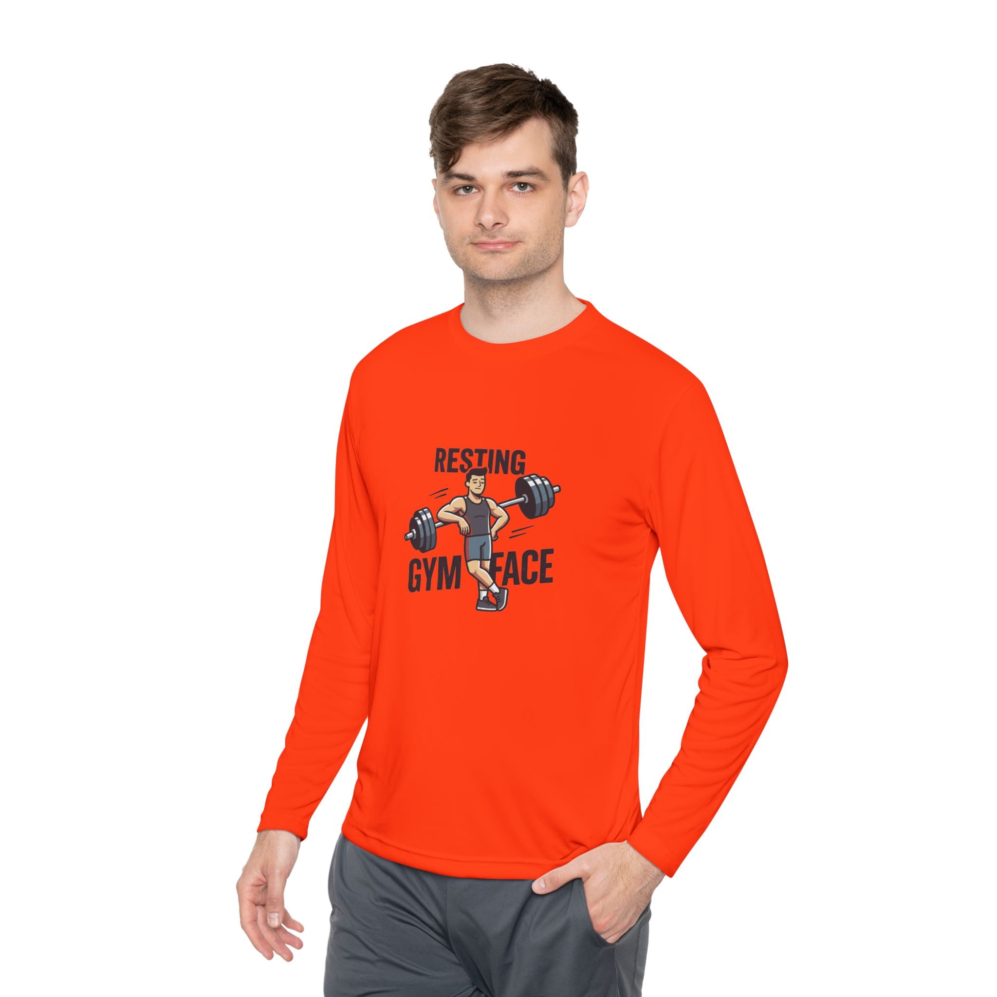 Resting Gym Face Unisex Lightweight Long Sleeve Tee