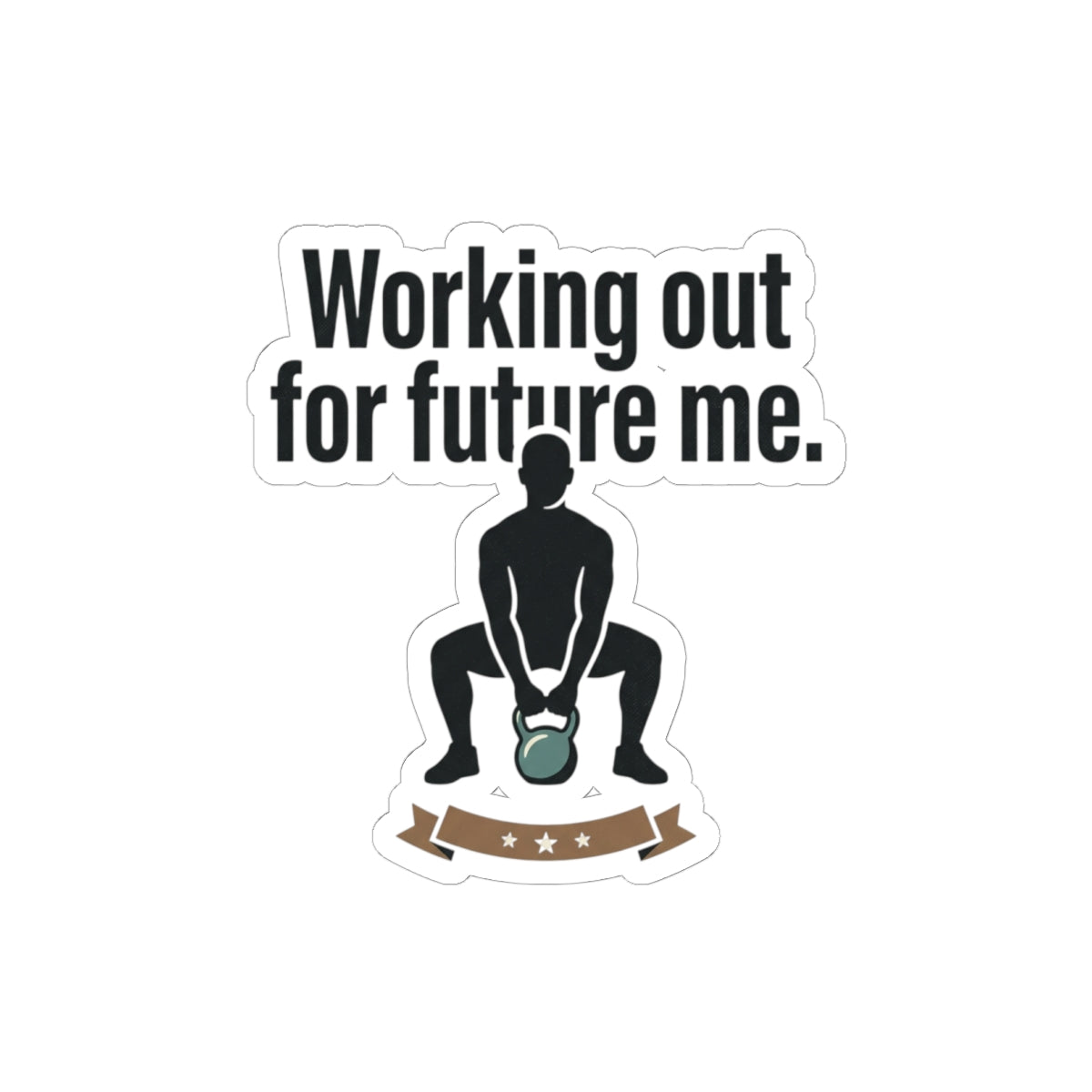 Working Out For Future Me Kiss-Cut Stickers