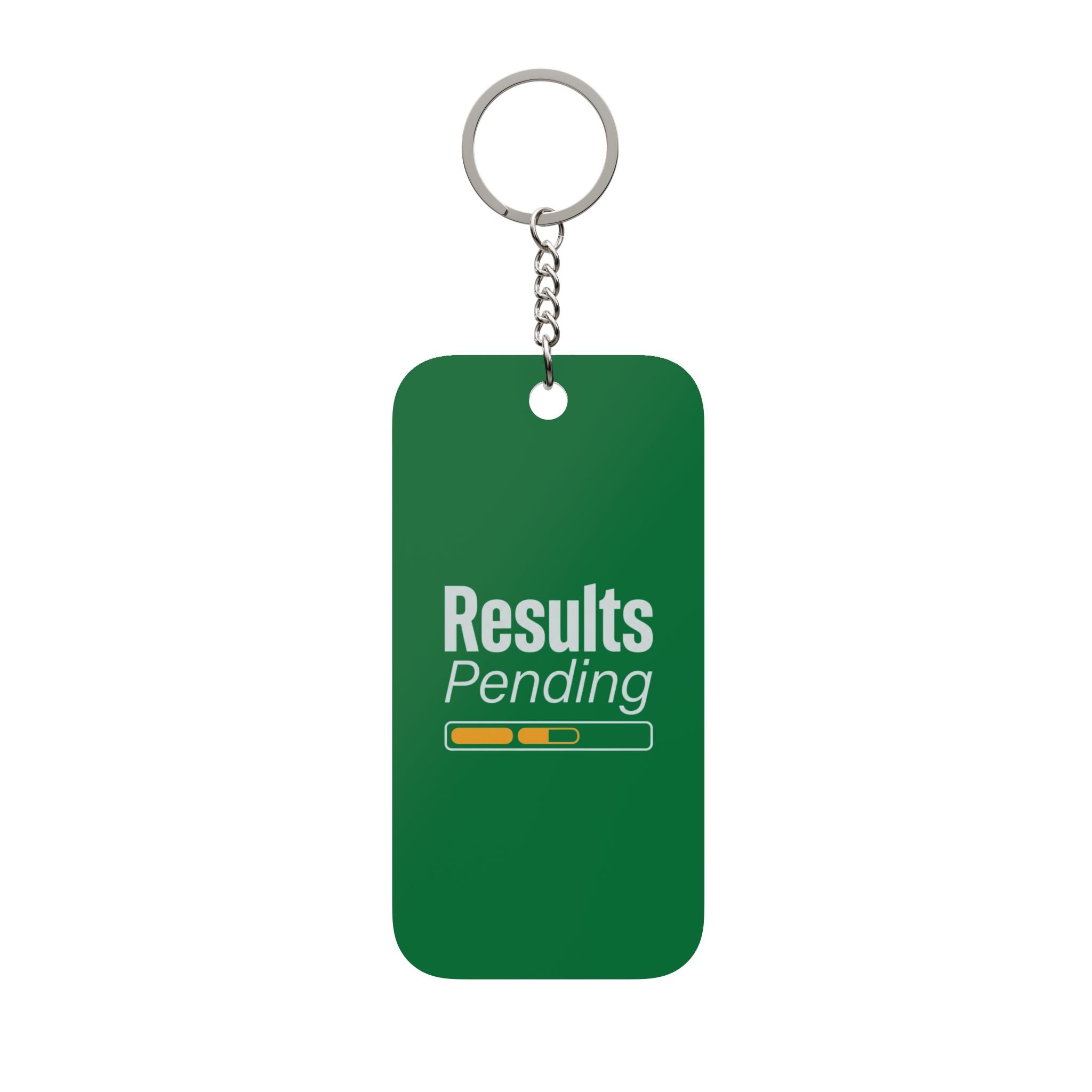 Results Pending Double-Sided Keychain Charm