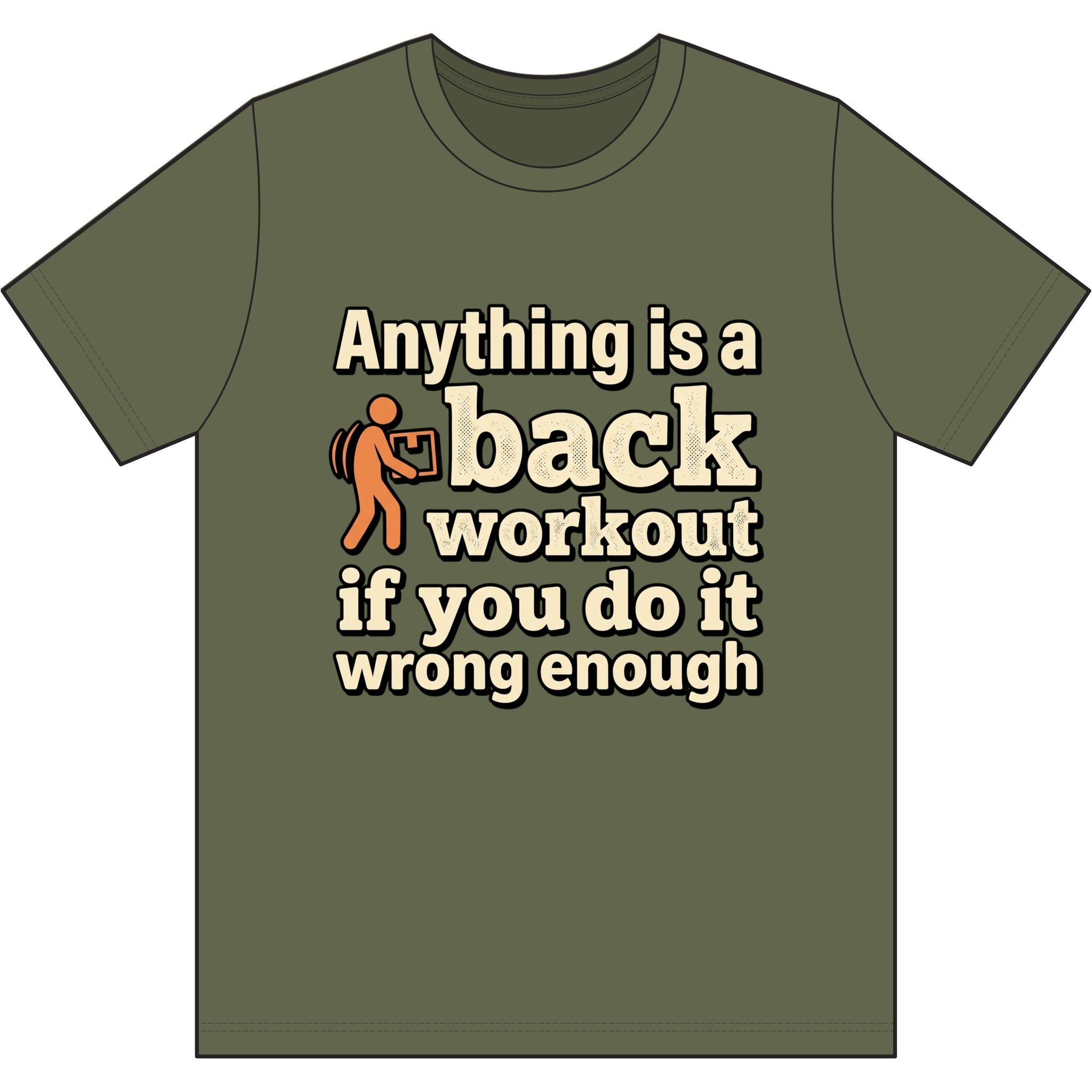 Anything is a Back Workout Dri-Power 100% Polyester T-Shirt