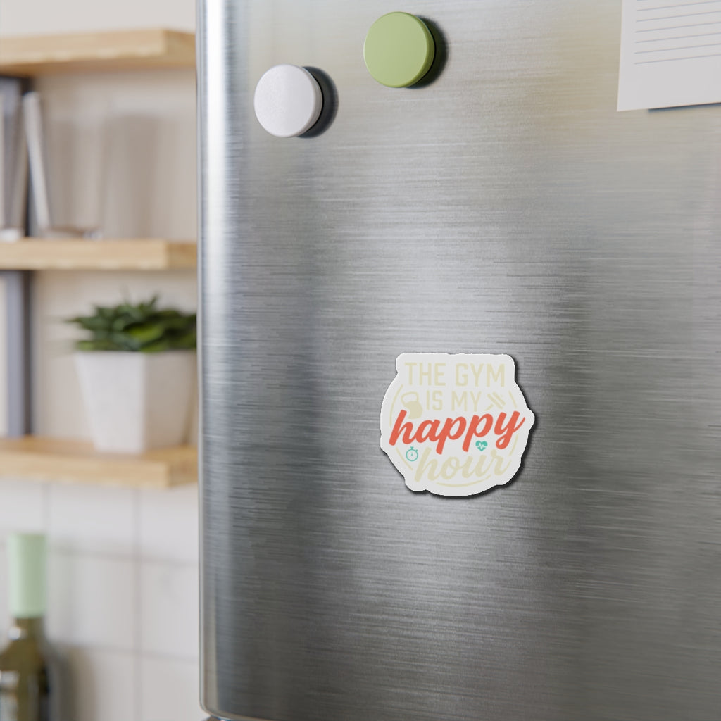 The Gym is My Happy Hour Die-Cut Magnets
