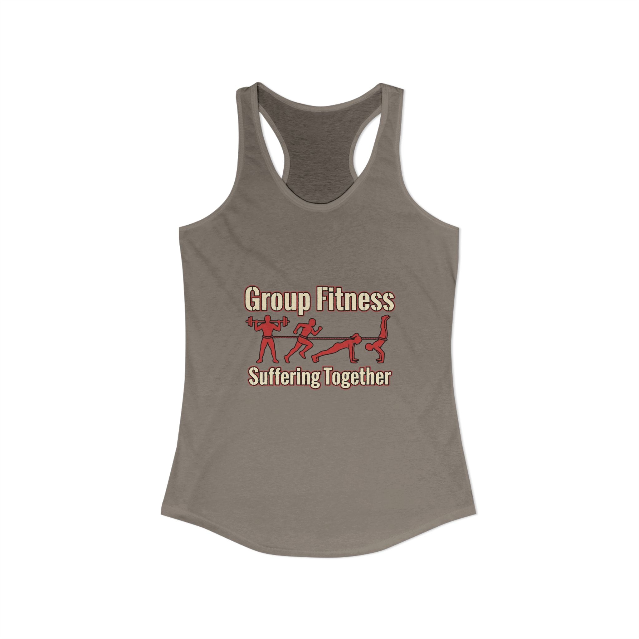 Group Fitness Suffering Together Women's Ideal Racerback Tank