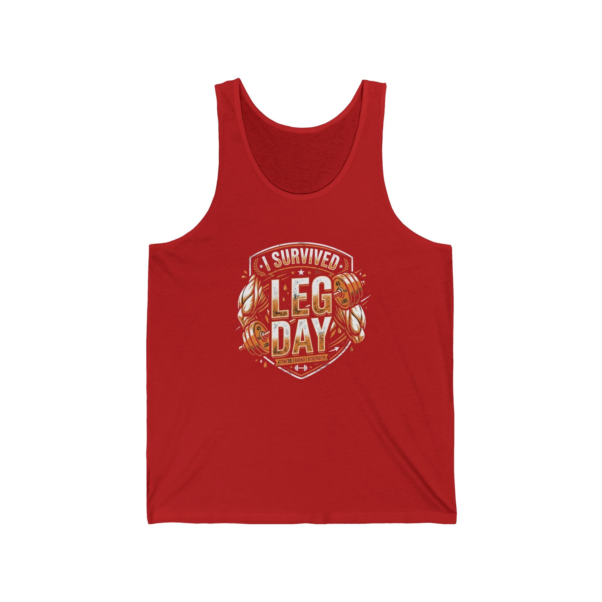 I Survived Leg Day Unisex Jersey Tank