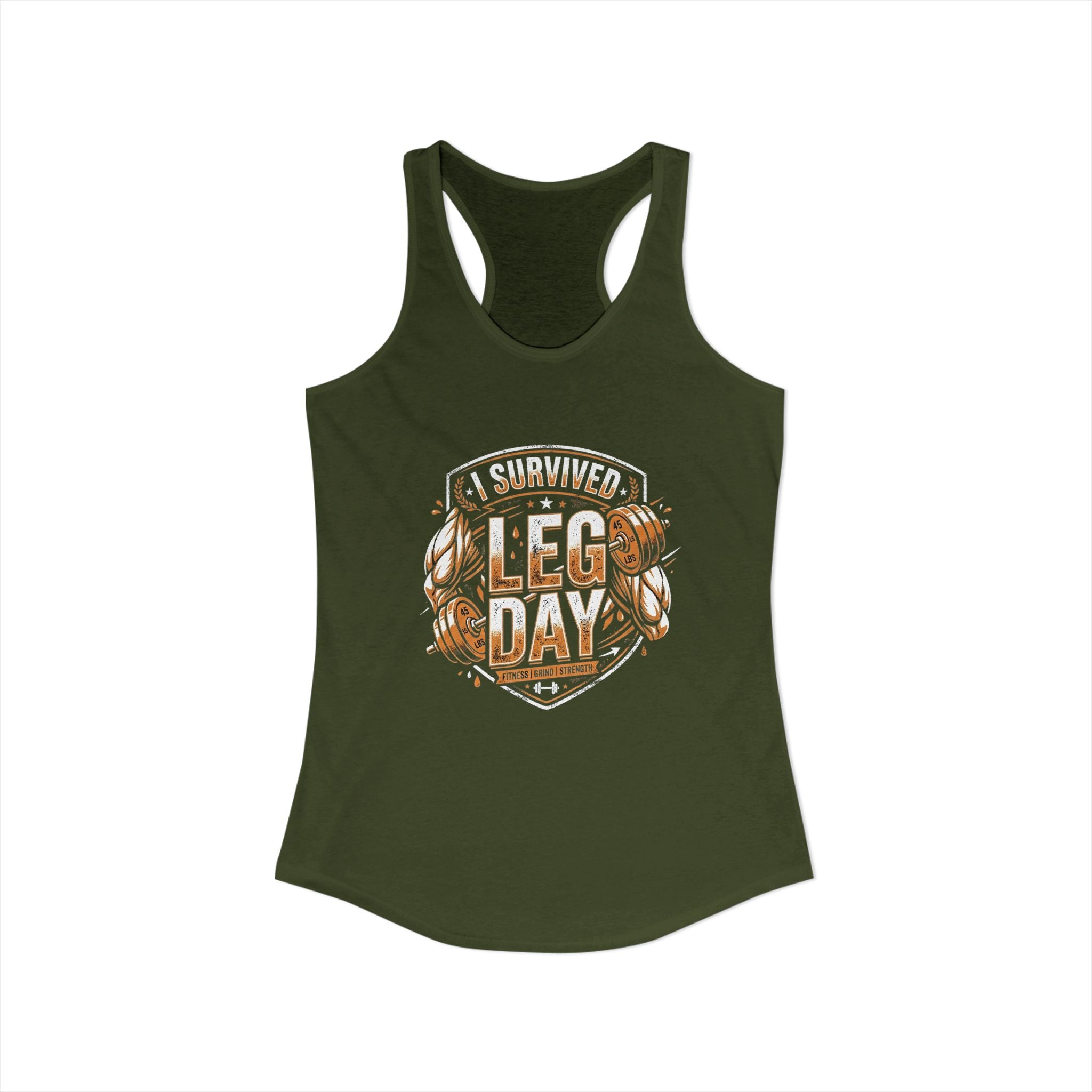 I Survived Leg Day Women's Ideal Racerback Tank