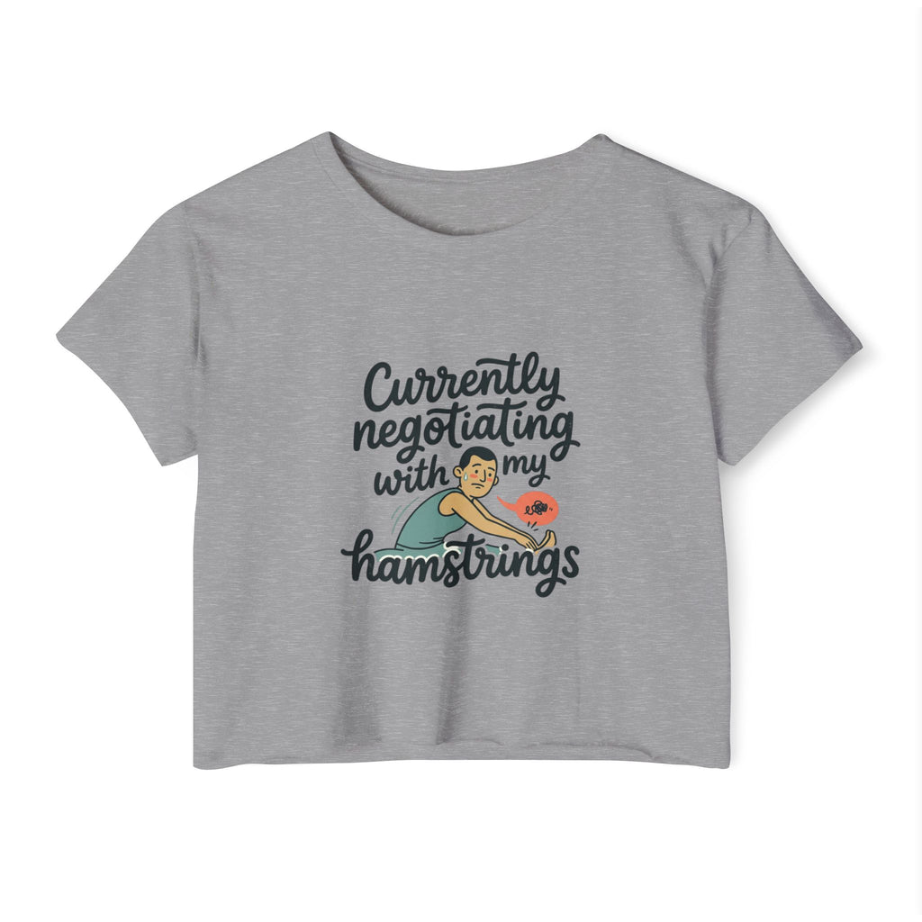 Currently Negotiating with my Hamstrings Women's Festival Crop Top