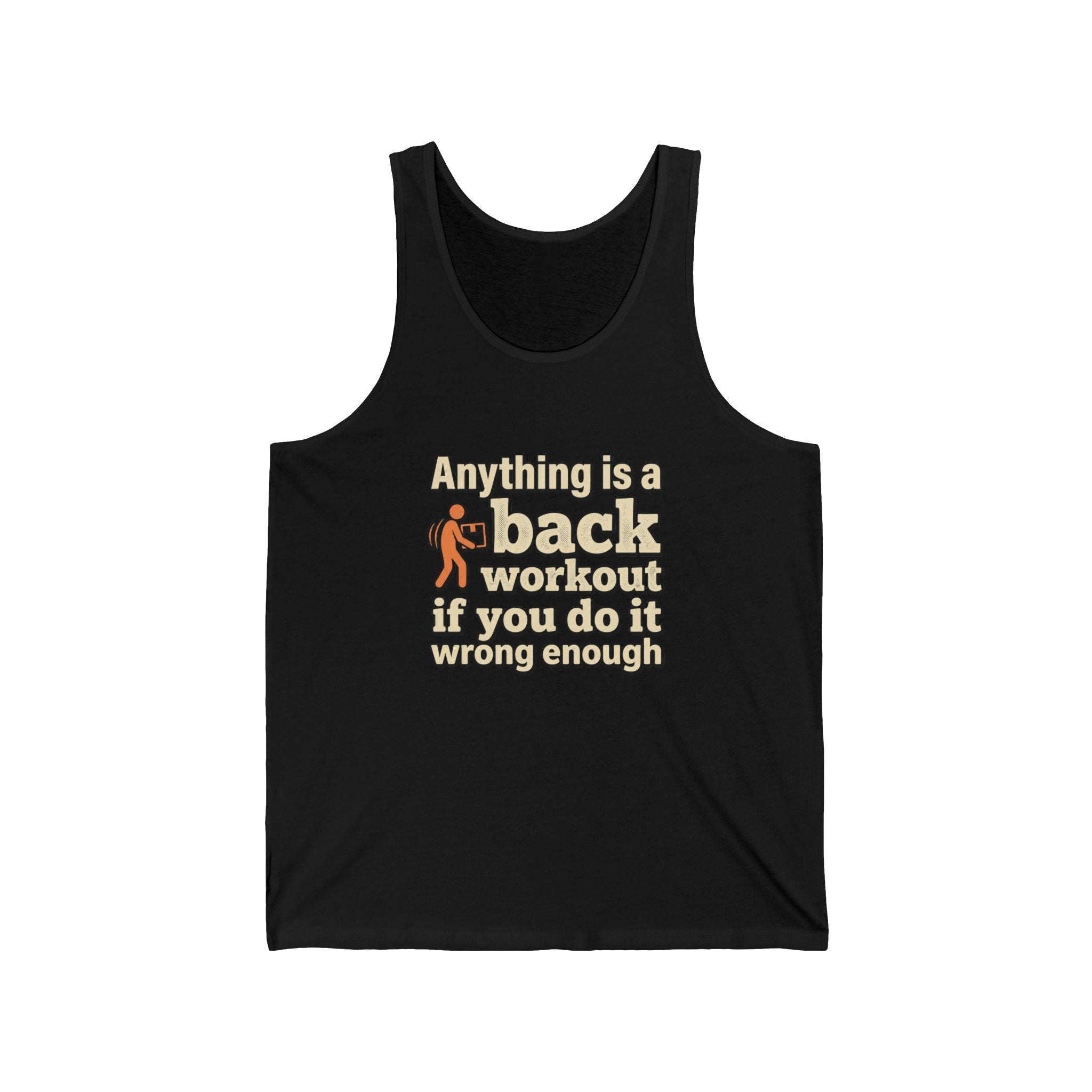 Anything is a Back Workout Unisex Jersey Tank