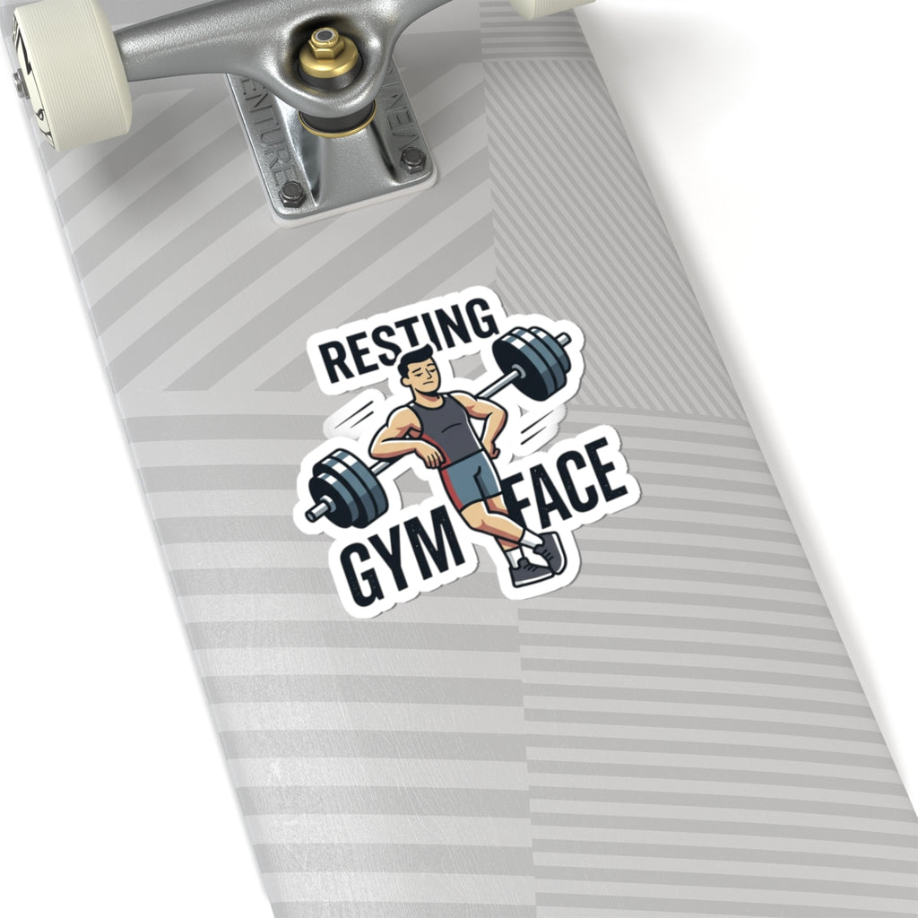 Resting Gym Face Kiss-Cut Stickers