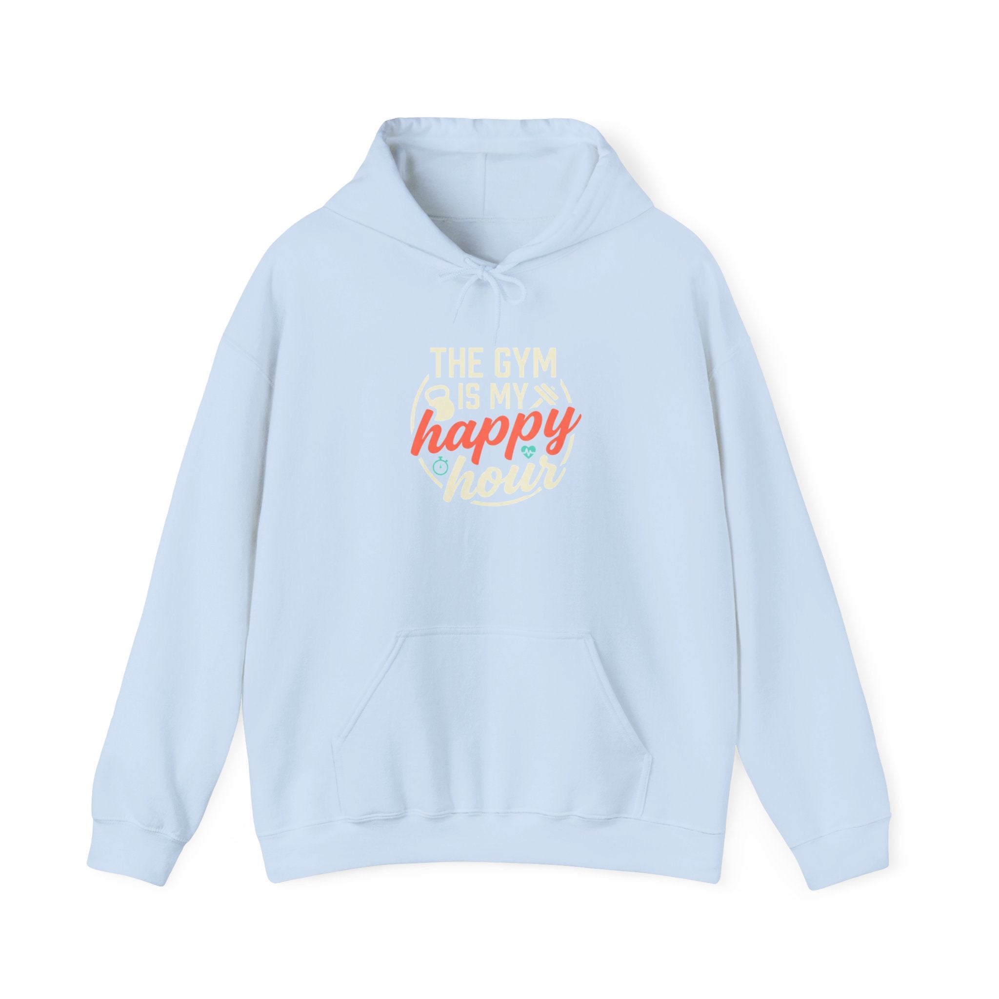 The Gym is My Happy Hour Unisex Heavy Blend™ Hooded Sweatshirt