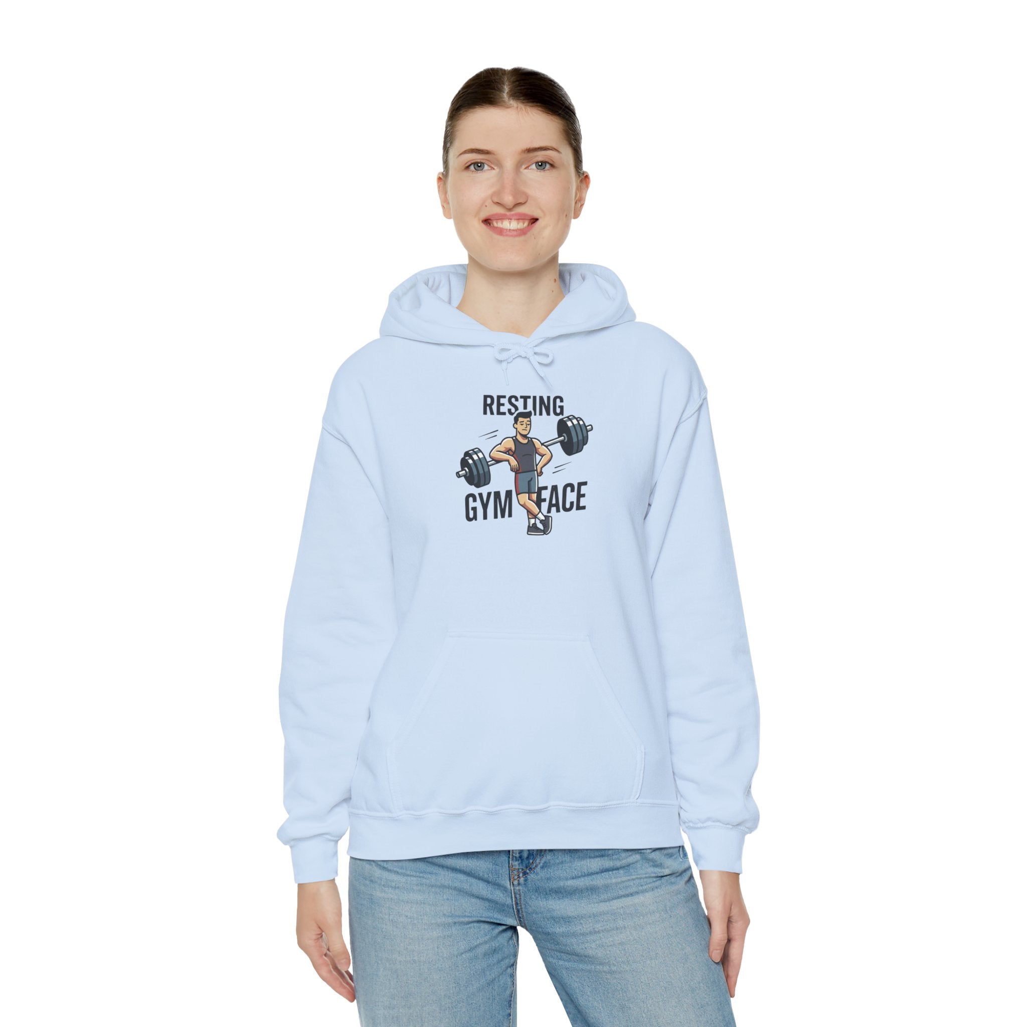 Resting Gym Face Unisex Heavy Blend™ Hooded Sweatshirt