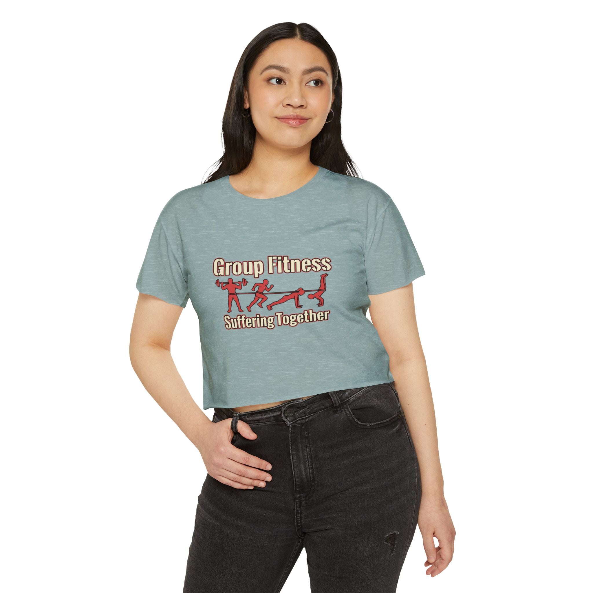 Group Fitness Suffering Together Women's Festival Crop Top