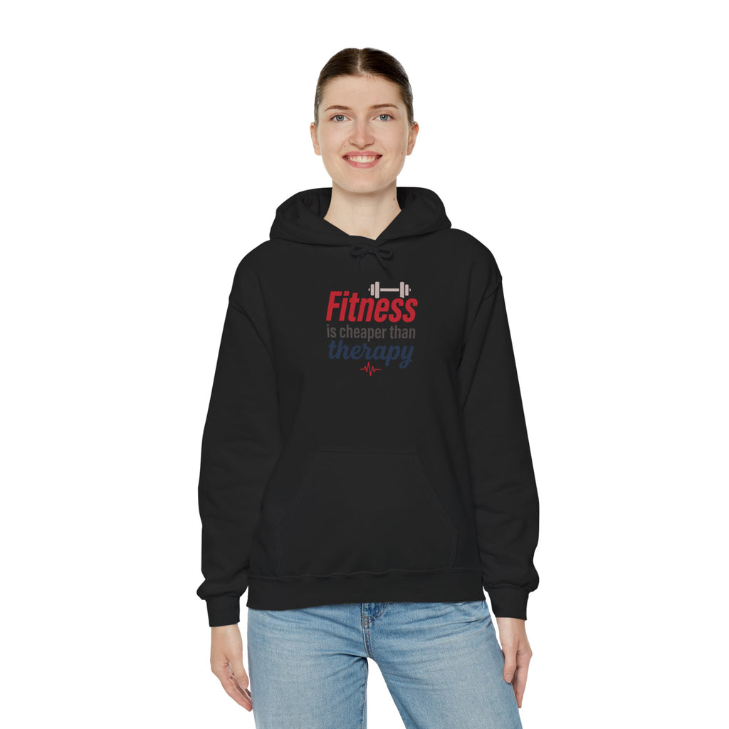 Fitness is Cheaper than Therapy Unisex Heavy Blend™ Hooded Sweatshirt