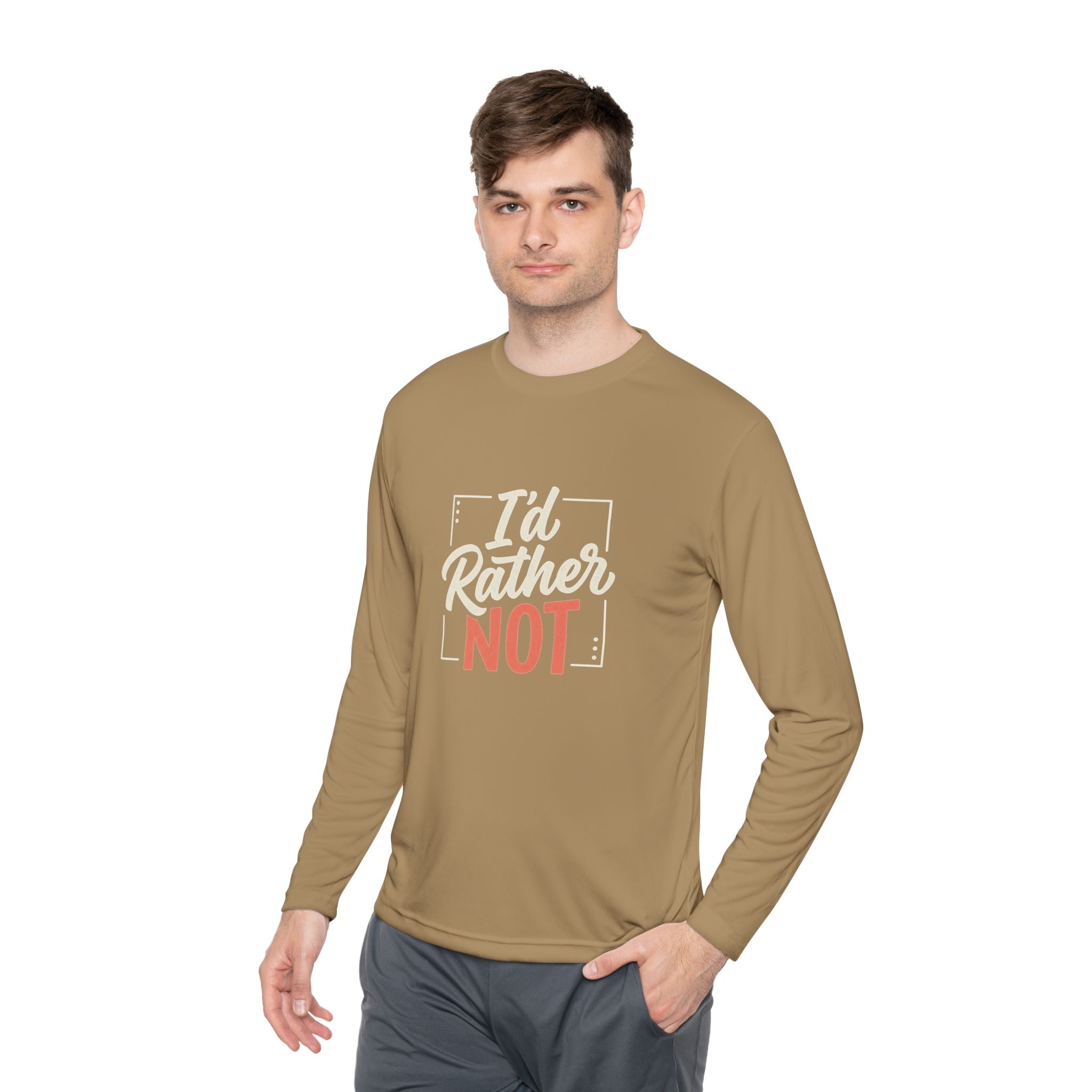 I'd Rather Not Unisex Lightweight Long Sleeve Tee