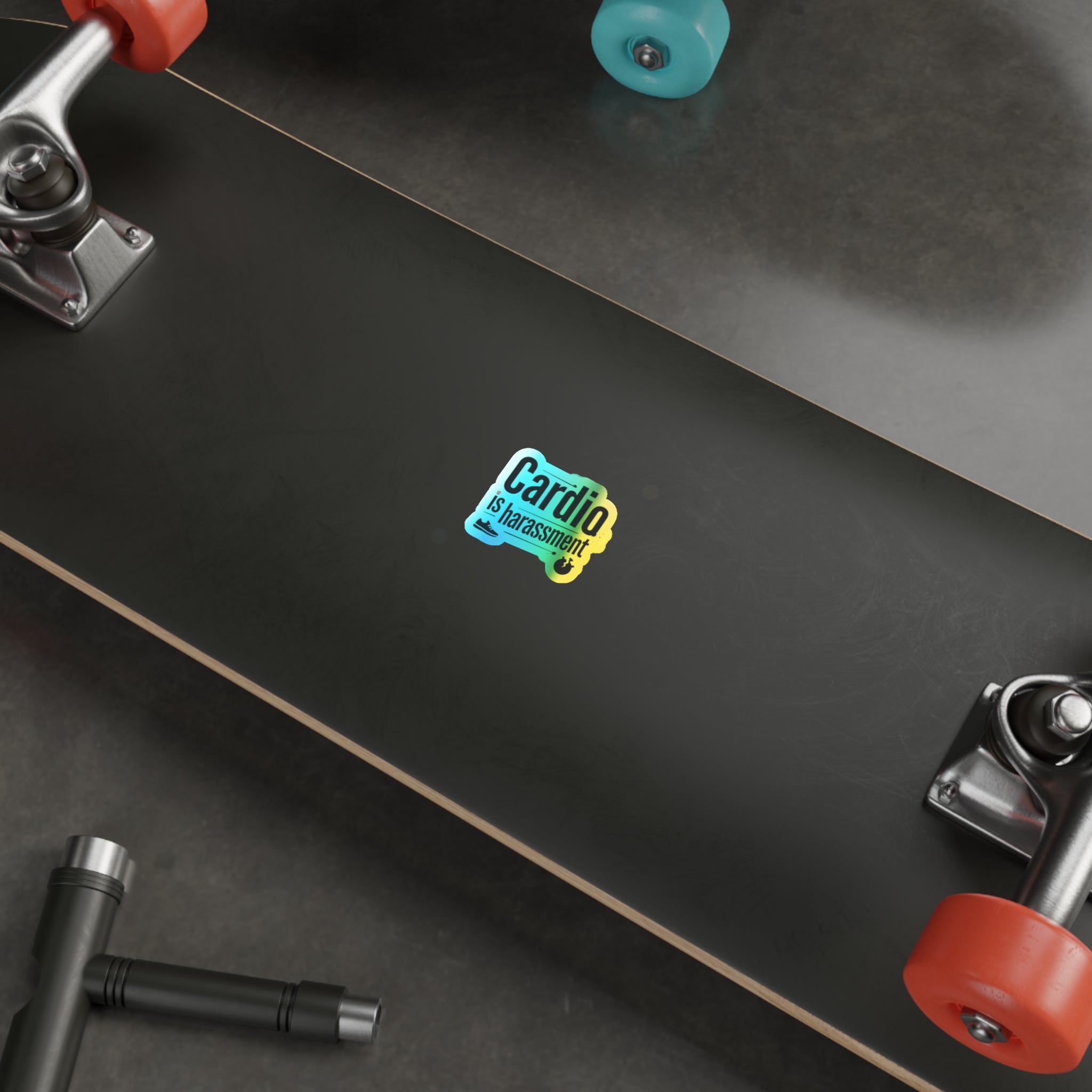 Cardio is Harassment Holographic Die-cut Stickers