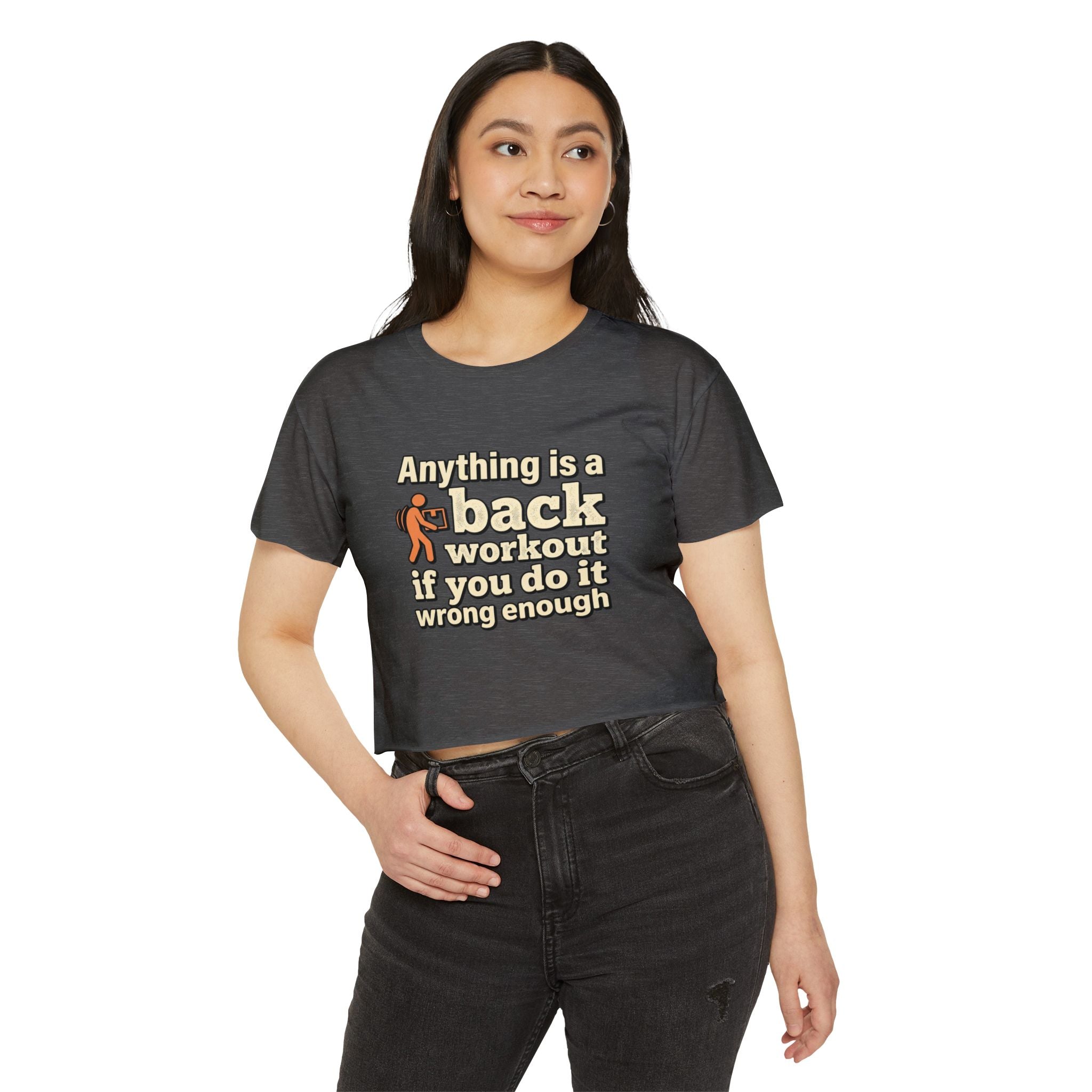 Anything is a Back Workout Women's Festival Crop Top