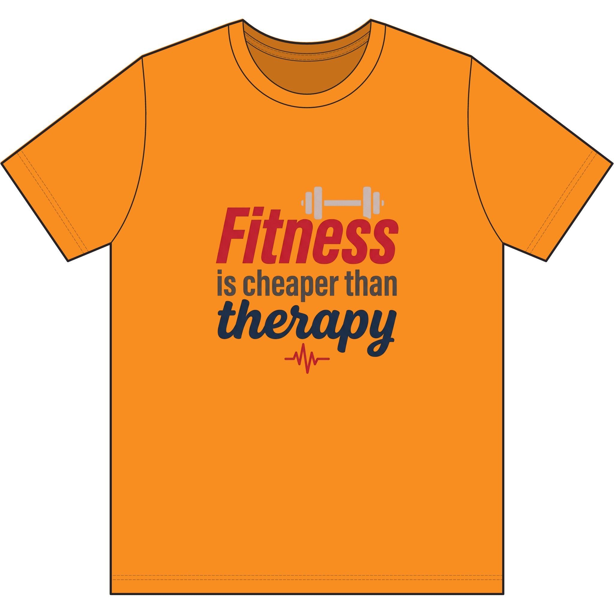 Fitness is Cheaper than Therapy Dri-Power 100% Polyester T-Shirt
