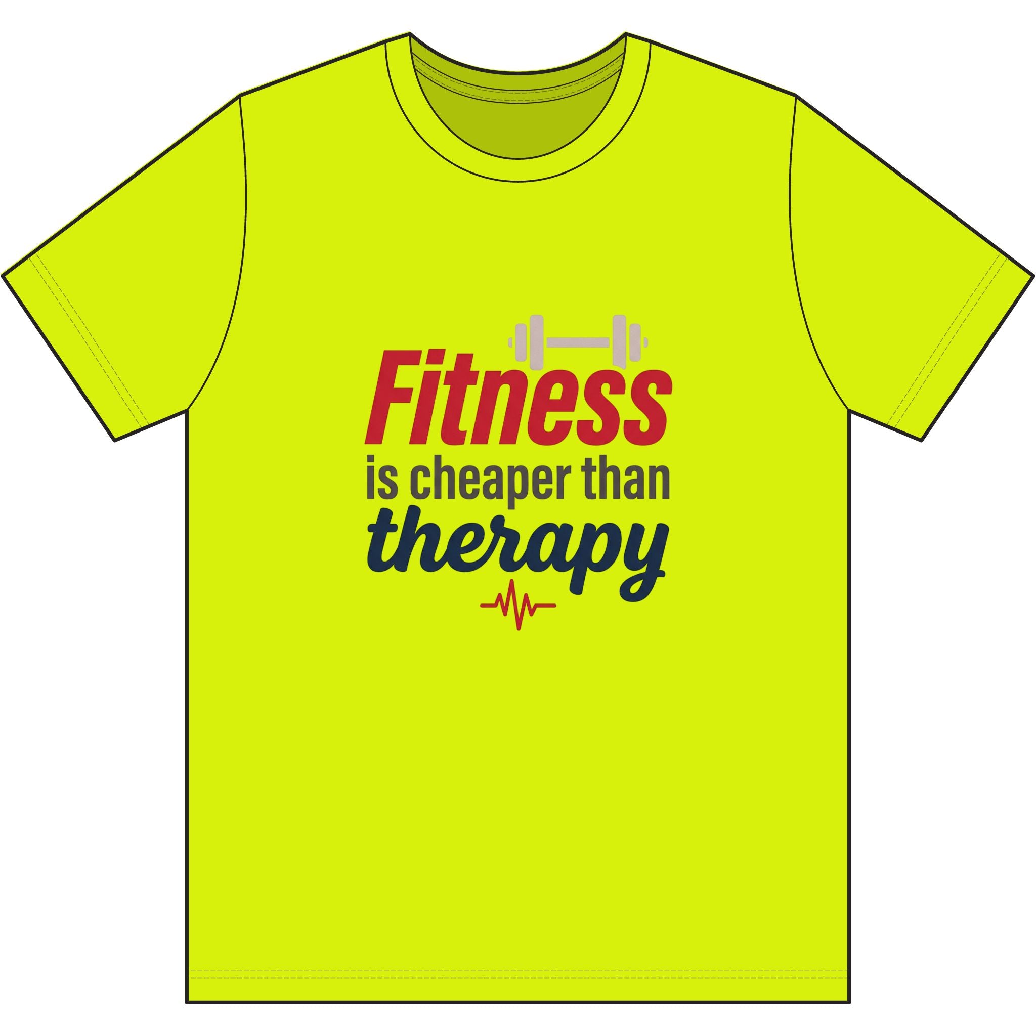 Fitness is Cheaper than Therapy Dri-Power 100% Polyester T-Shirt